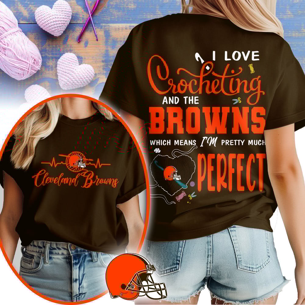 Premium NFL x CLE Crochet Fan 3D Shirt NDT NHM 2810
