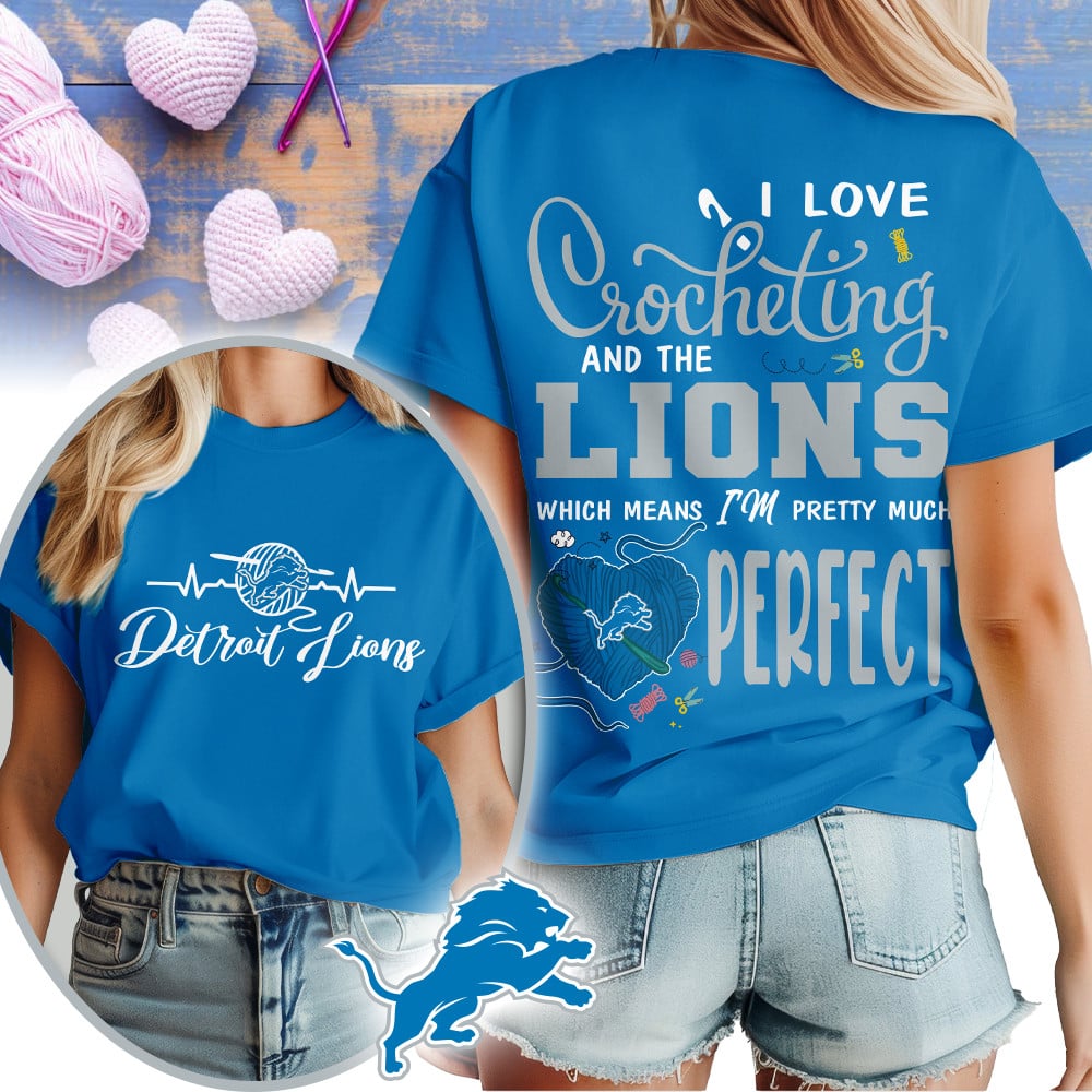 Premium NFL x DET Crochet Fan 3D Shirt NDT NHM 2810