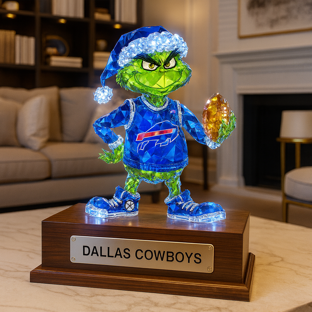 Premium NFL BUF X Crystal Style Desktop Ornament NAK