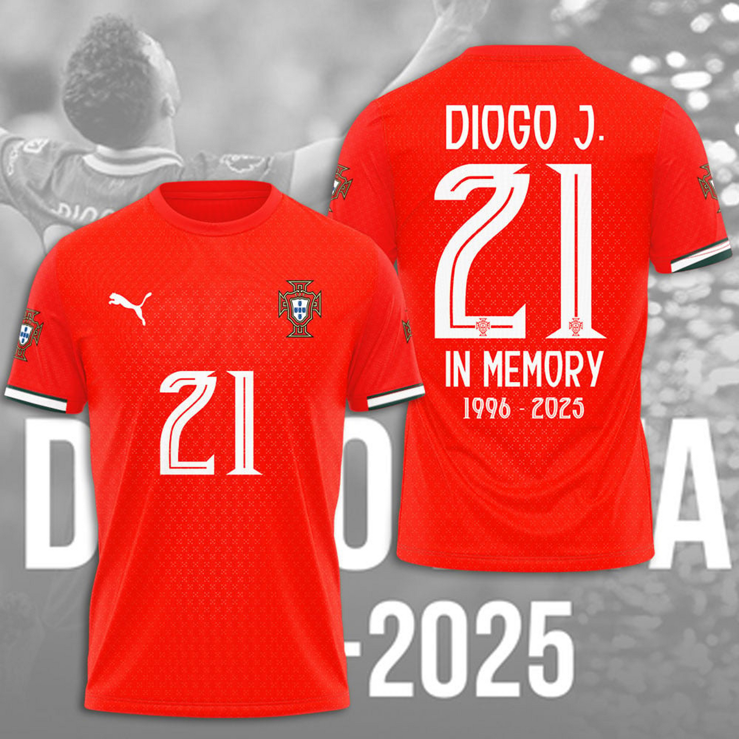 Rip Diogo in memory 1996 - 2025 3D Shirt V8 0307 DatND DVT