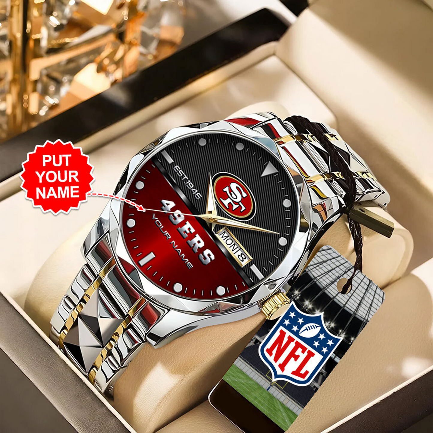 SF x NFL Alloy Luxury Quartz Watch DATND TANTD