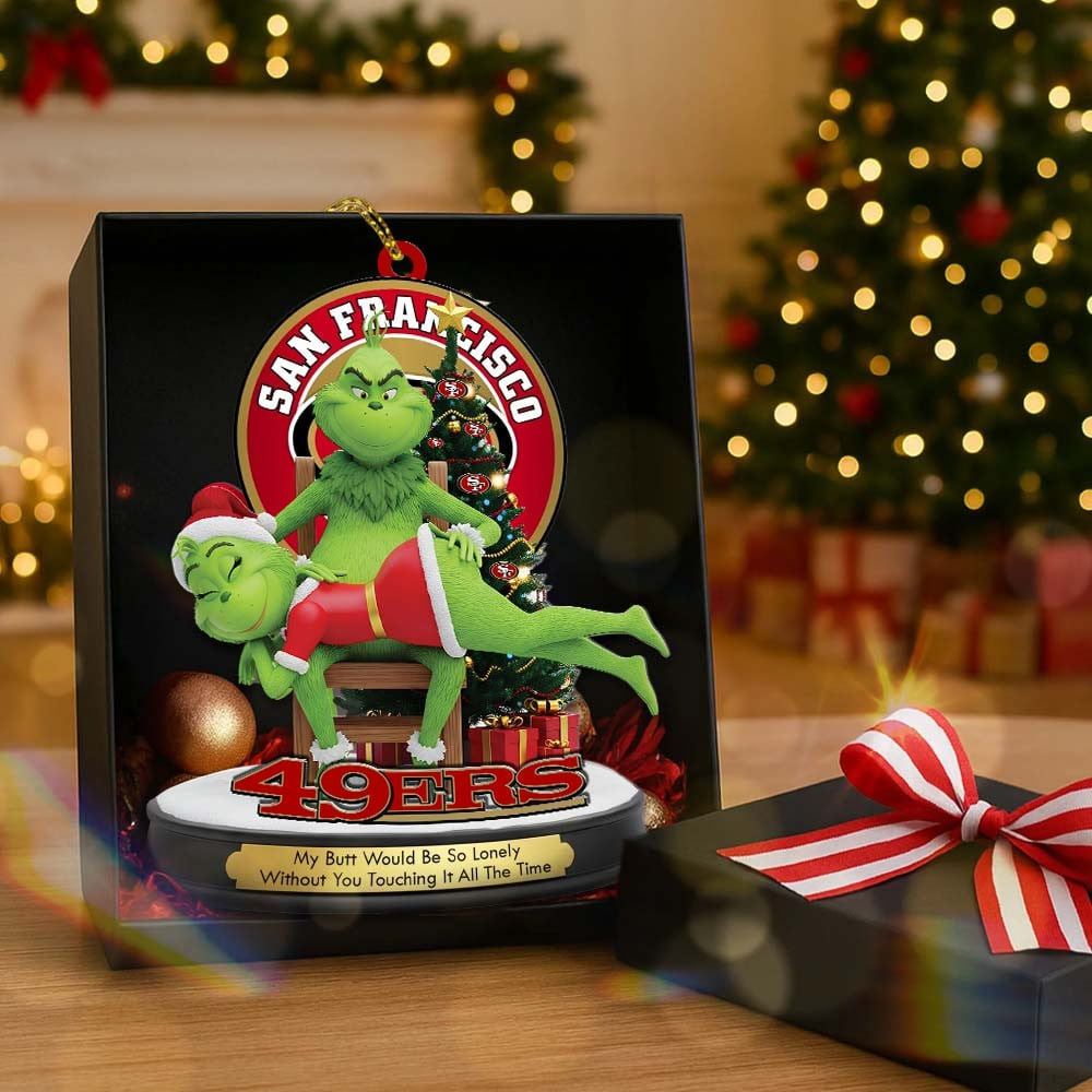 SF49 Premium NFL x Grinch Acrylic Ornament DDT NTL