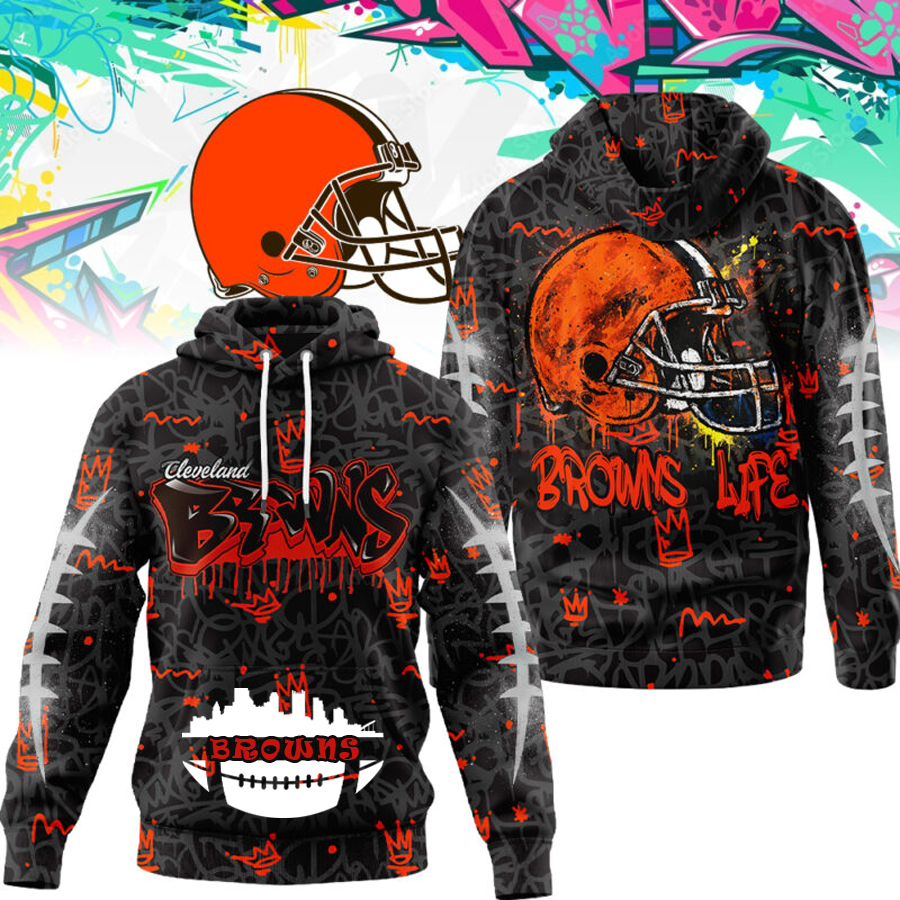 SIGNATURE NFL X CLE 3D Graphic Hoodie NDT THUONGNH