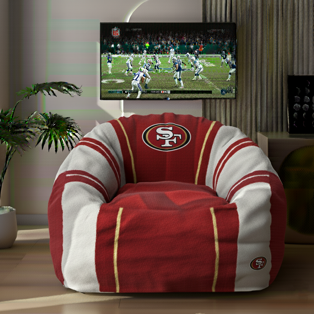 SIGNATURE NFL X SF Team Lazy Sofa Chair Ultimate Game Day Lounger for True Fans NDT TDT 3010
