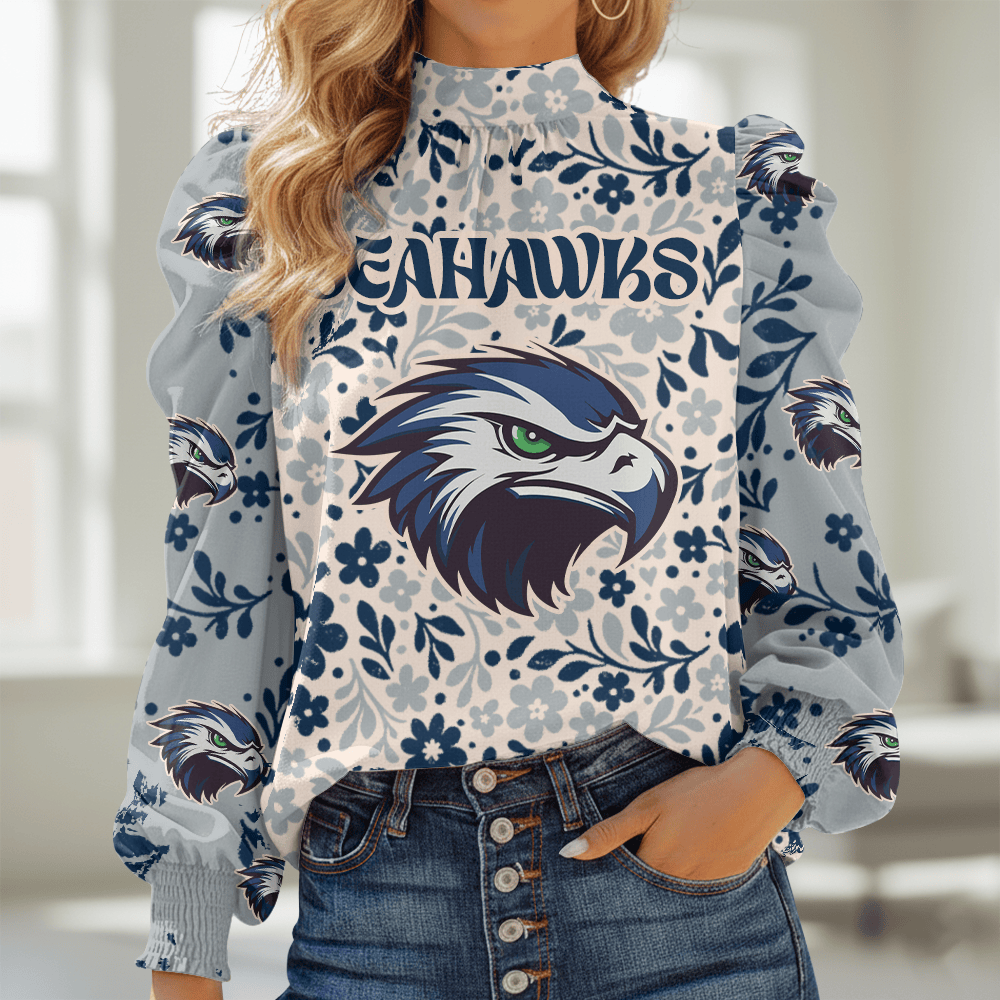 SS NFL Women Puff Sleeve Blouse DDT NTL