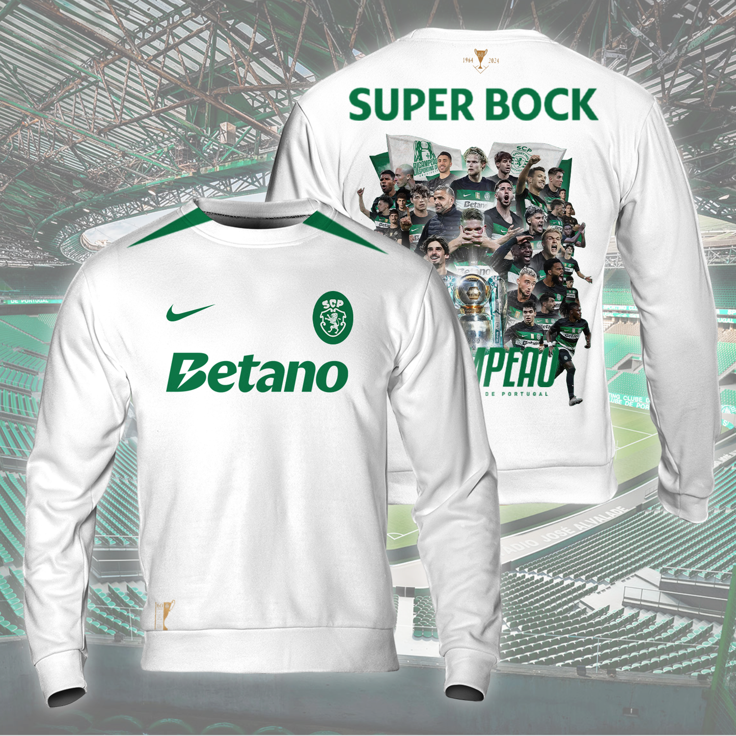 Sporting CP Campeao Liga Portugal V10 Shirt DDTCTND