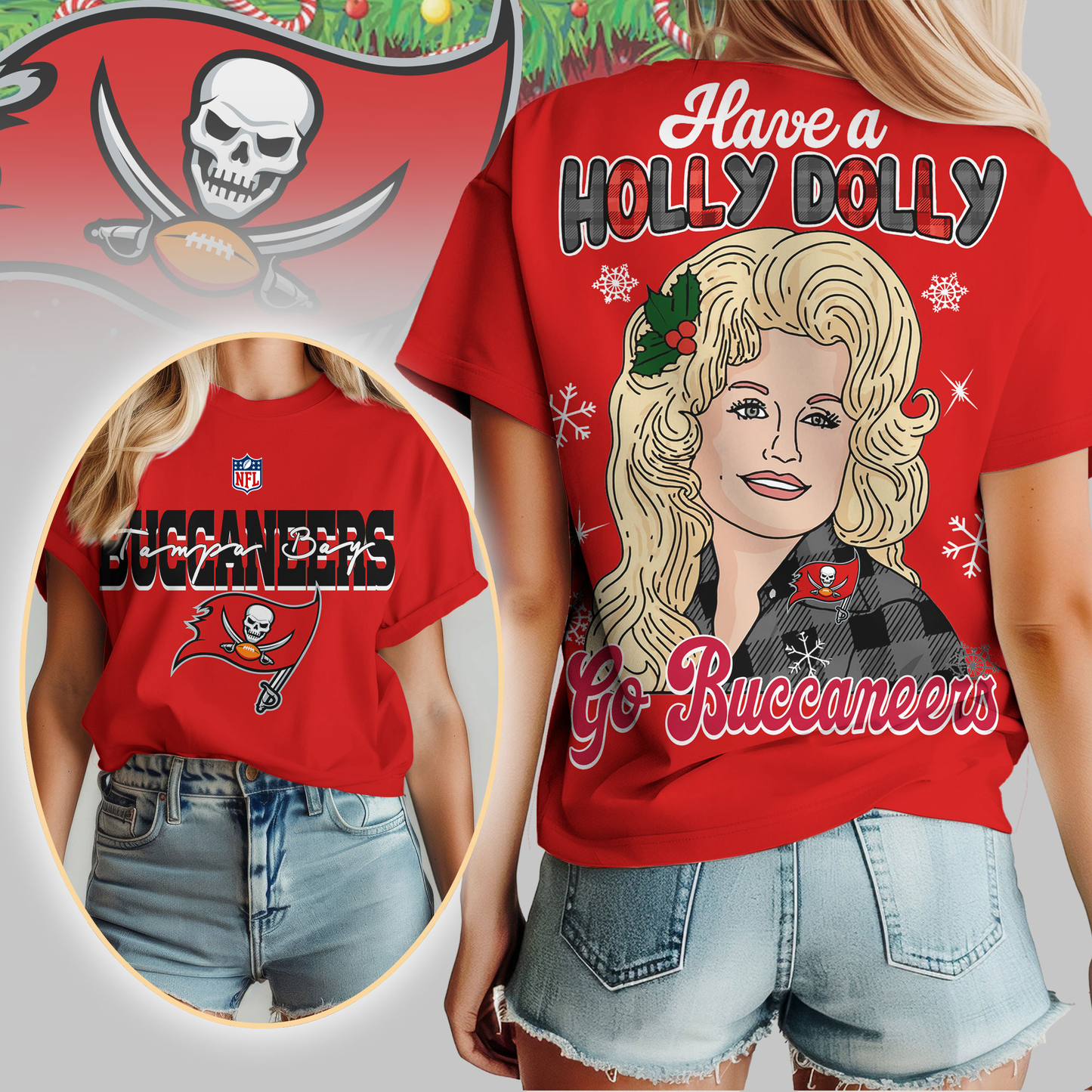 TBB Premium NFL Have A Holly Dolly Women Shirt DDT CTND
