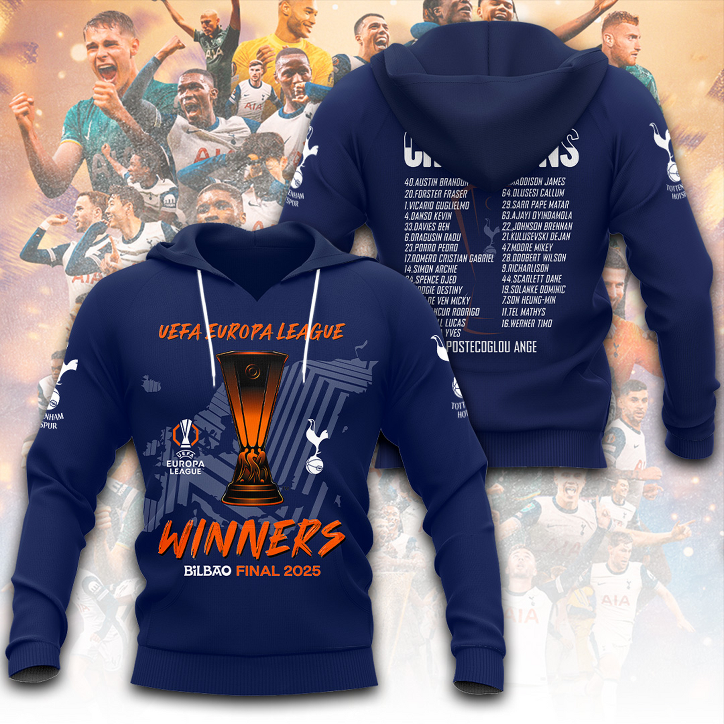 TOT Europa League 2025 Champions 3D Shirt V11 NDD