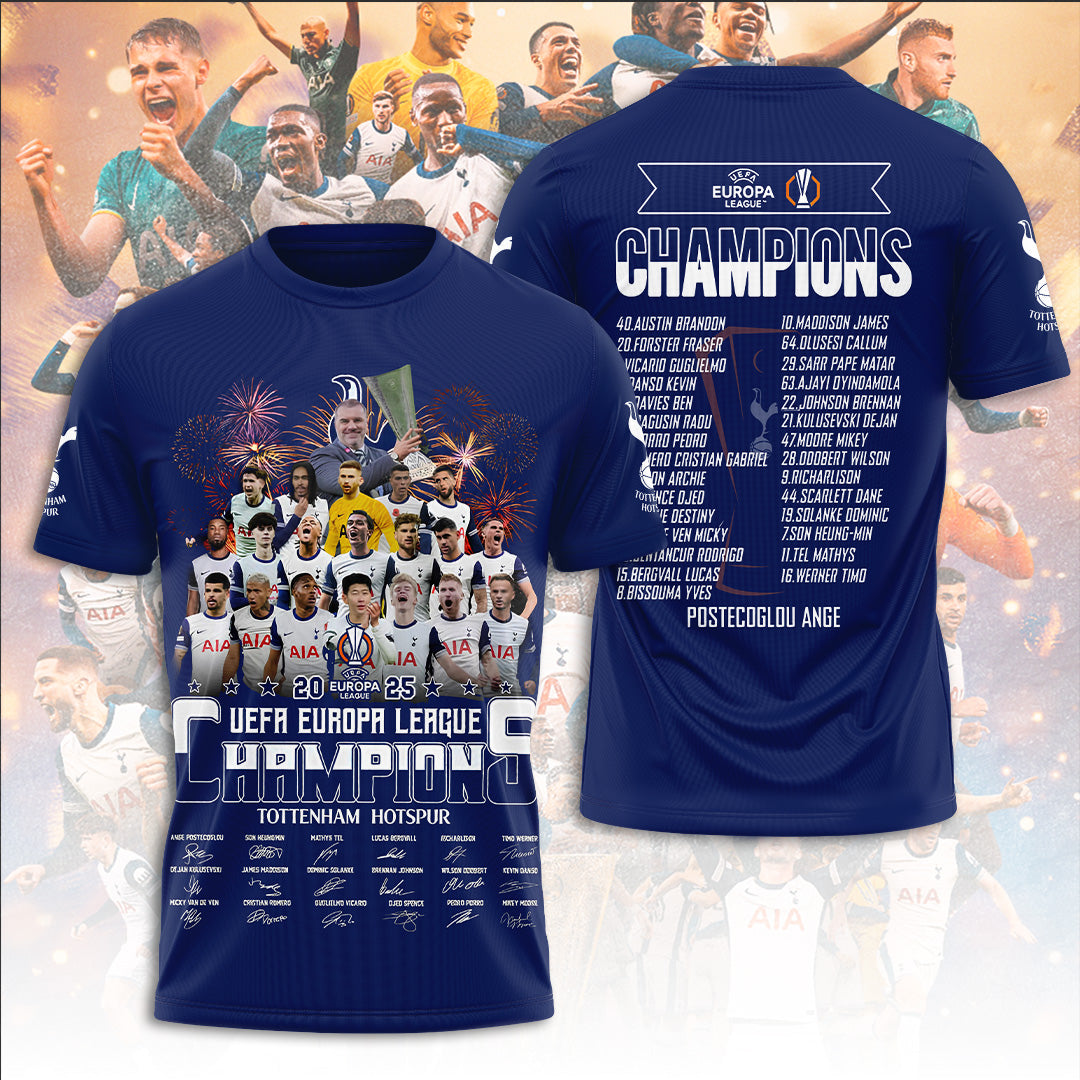 TOT Europa League 2025 Champions 3D Shirt V25 NDD