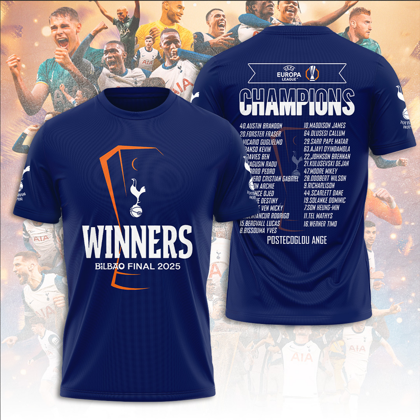TOT Europa League 2025 Champions 3D Shirt V3 NDD