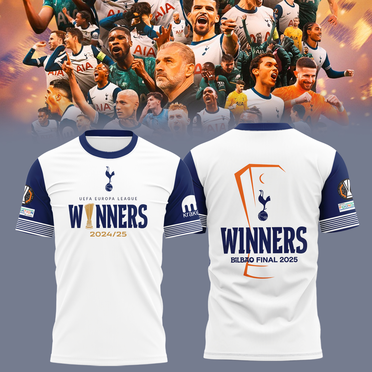 TOT UEFA Europa League Champion 2025 V7 Shirt DDTCTND