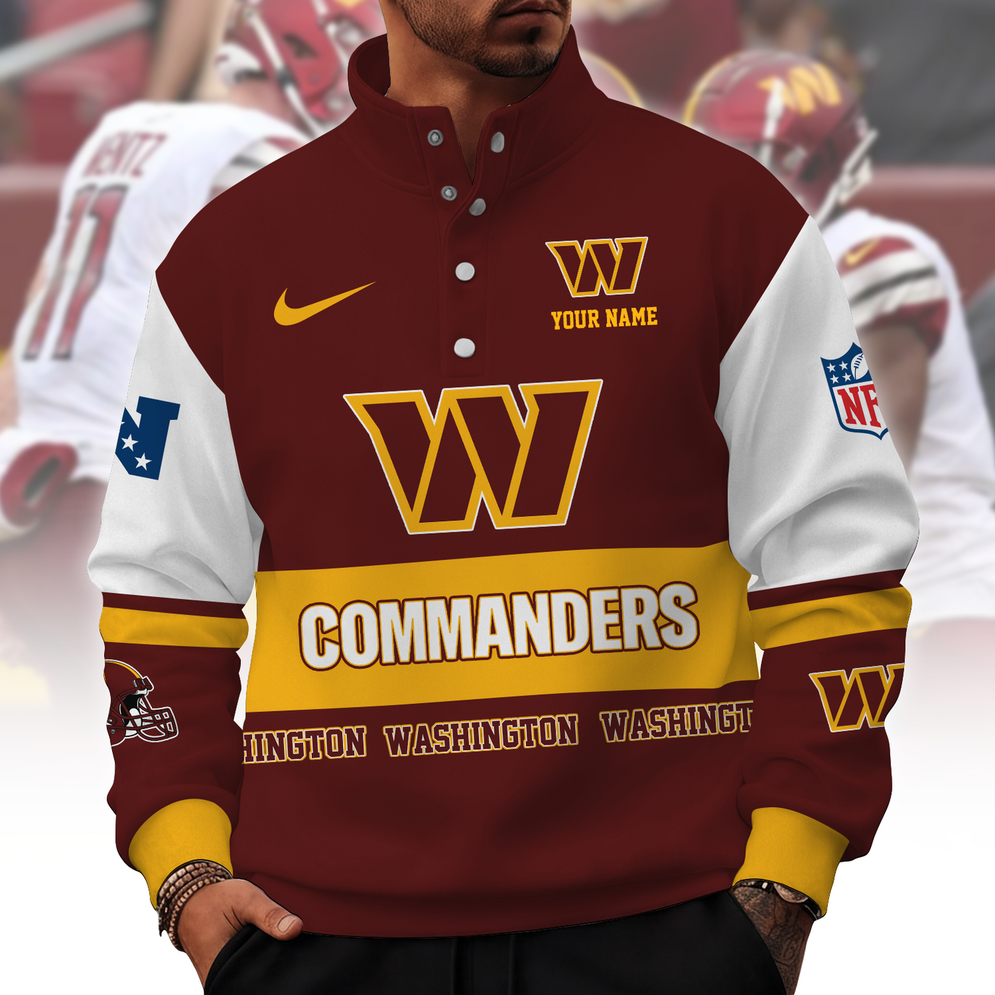 WAS x NFL Stand Collar Sweatshirt 0210 DatND DVT