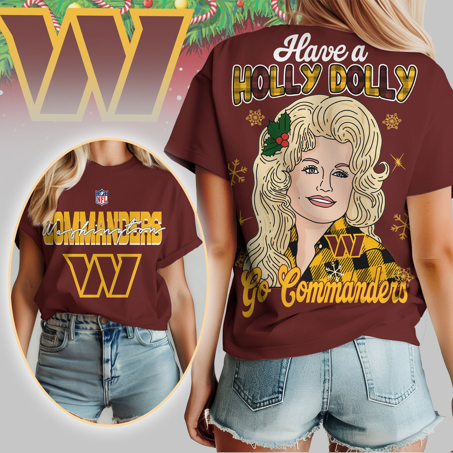 WC Premium NFL Have A Holly Dolly Women Shirt DDT CTND
