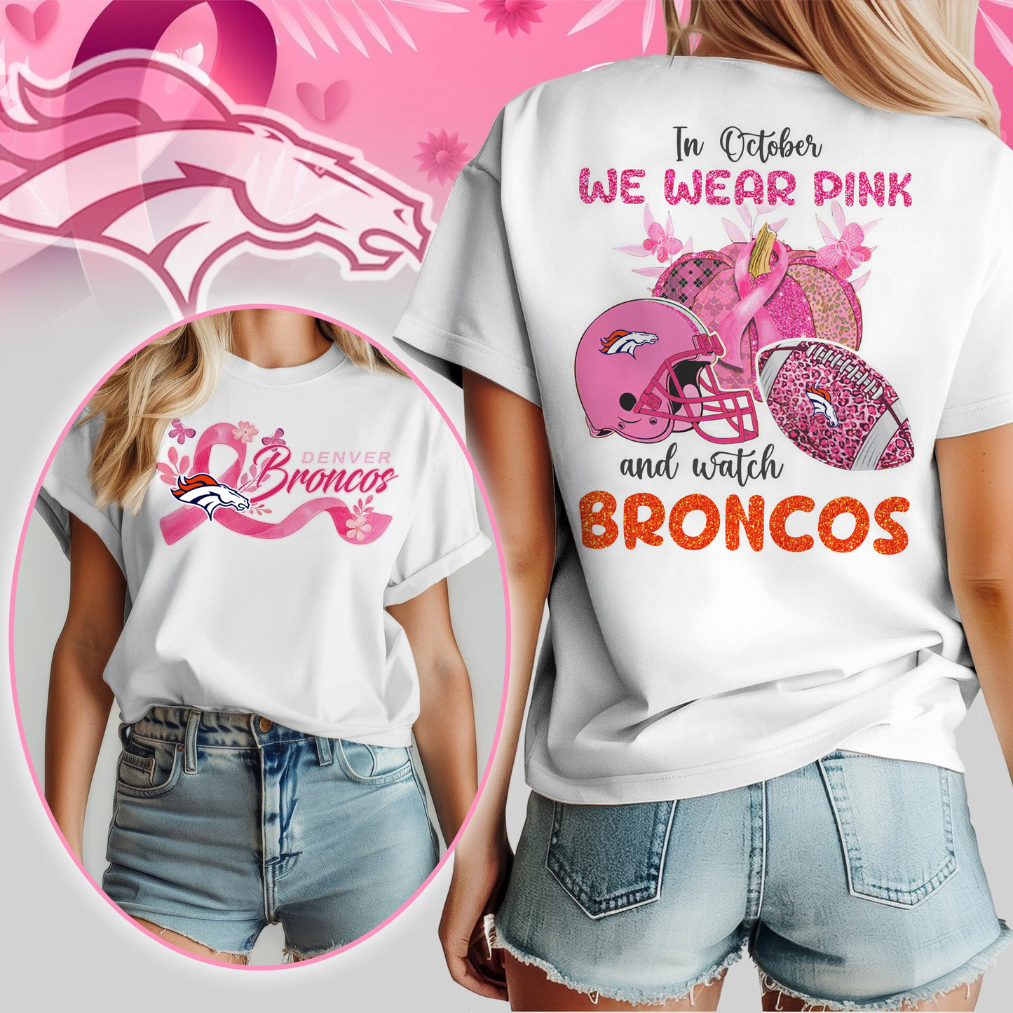 In October We Wear Pink And Watch DB Shirt DDT NTL