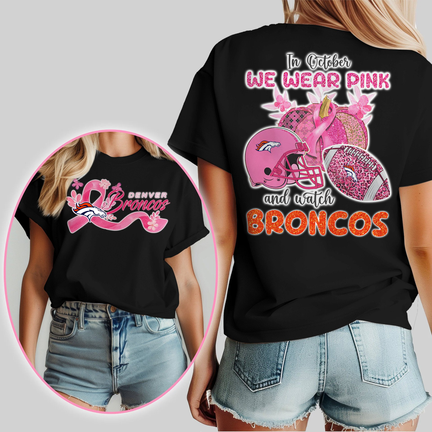 In October We Wear Pink And Watch DB Shirt DDT NTL