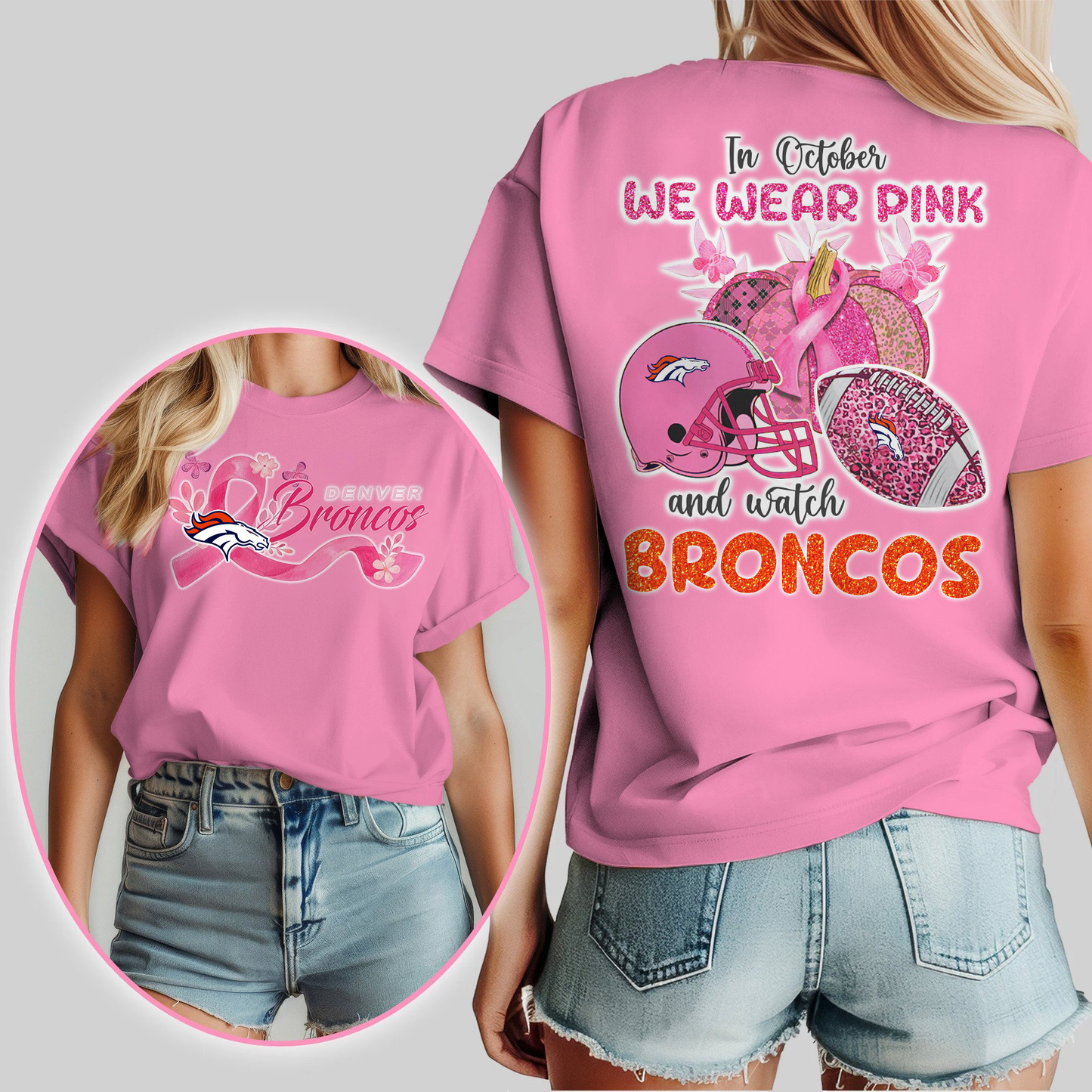 In October We Wear Pink And Watch DB Shirt DDT NTL
