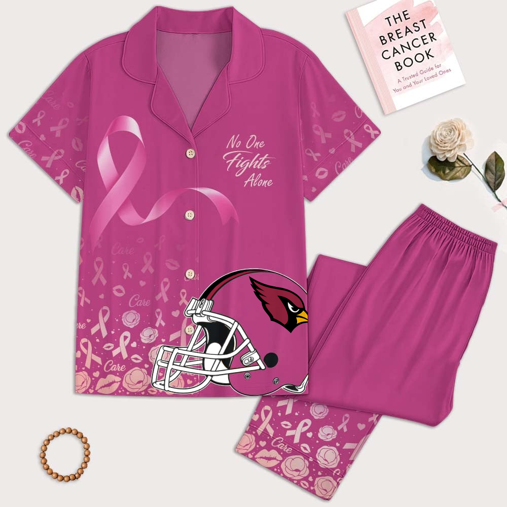 AC Premium NFL Breast Cancer October Button Pajamas Set DDT NTL