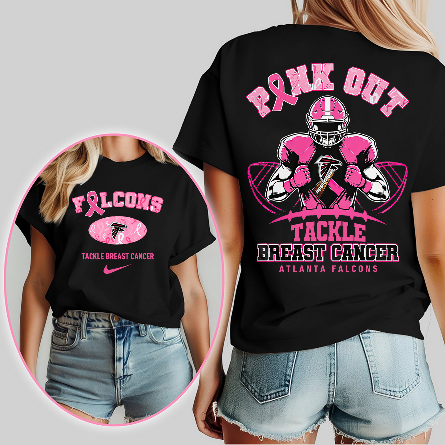 AF Pink Out - Tackle Breast Cancer 3D Shirt DDT CTND