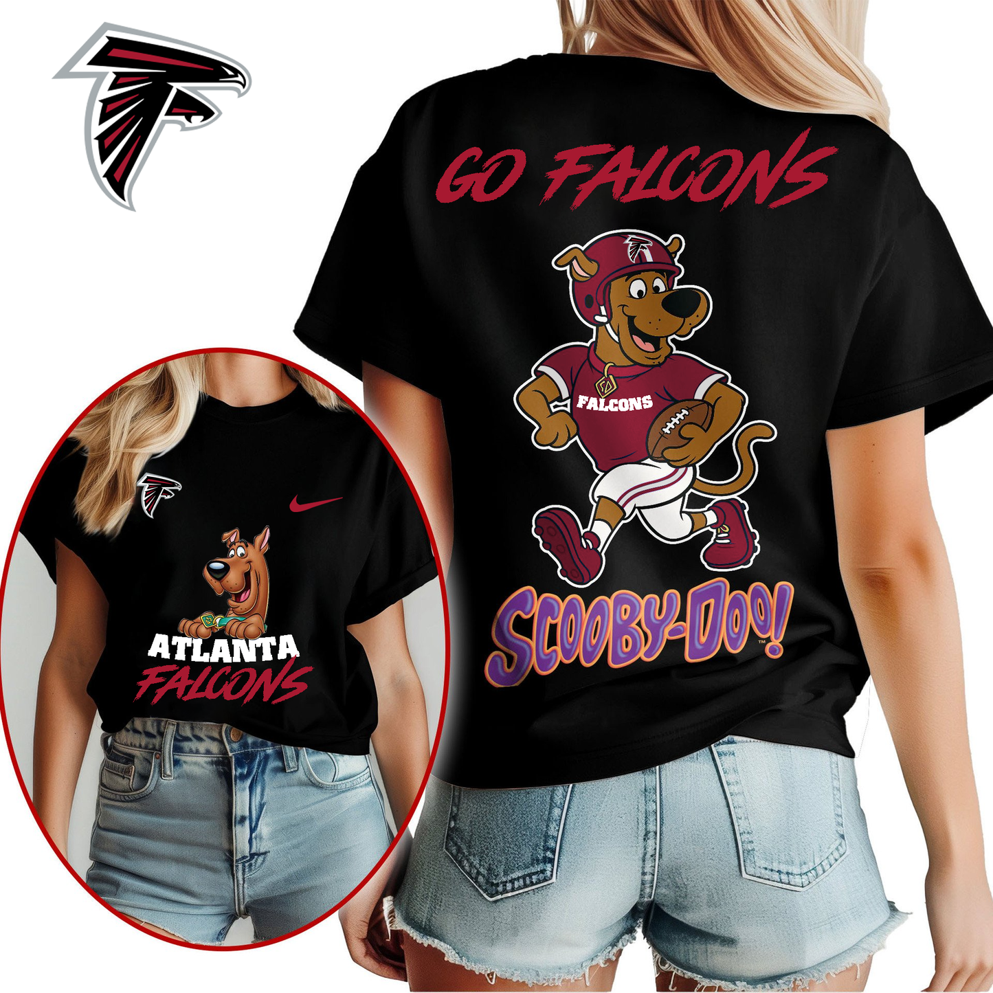 AF Premium NFL Scooby-Doo Fan Women‘s Shirt DDT CTND