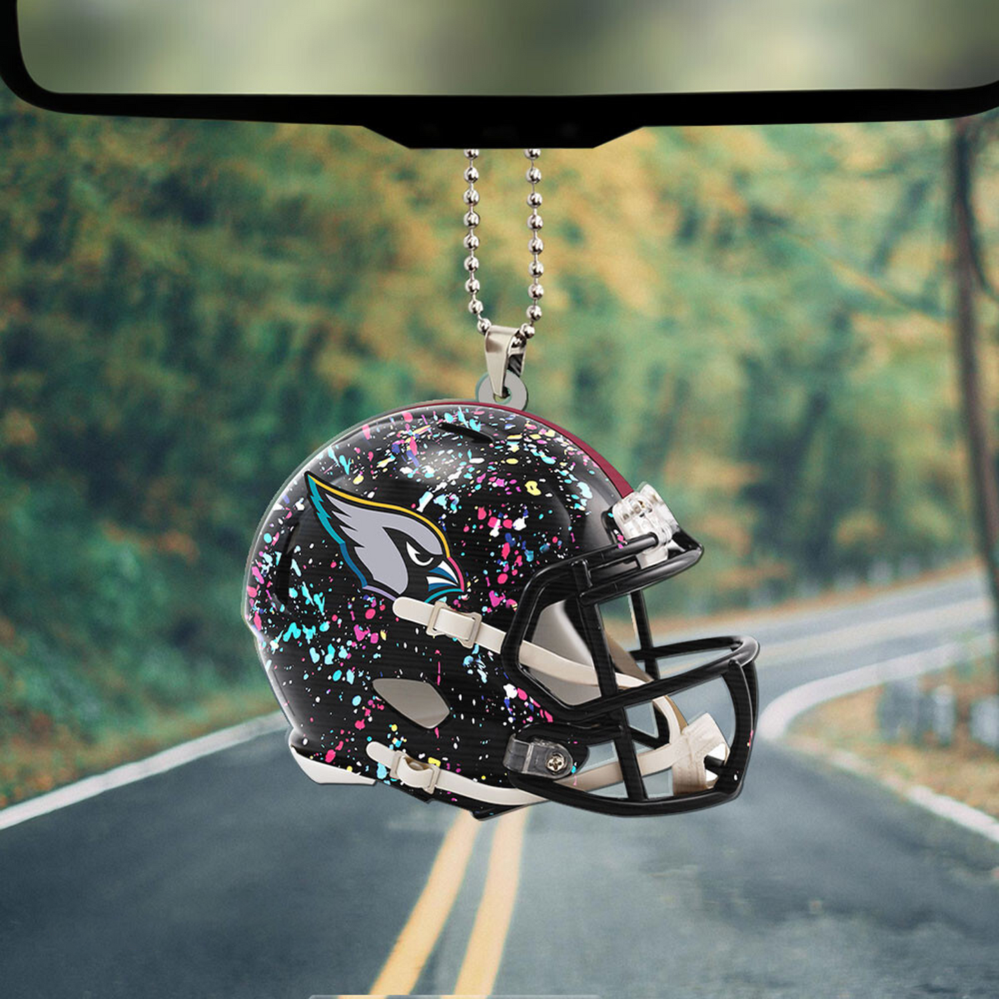 ARI x NFL Custom Shape 2-sided Car Ornament DATND TANTD