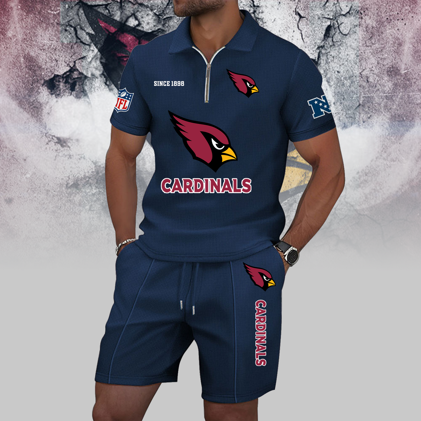 ARI x NFL Zip Polo Set DATND TANTD