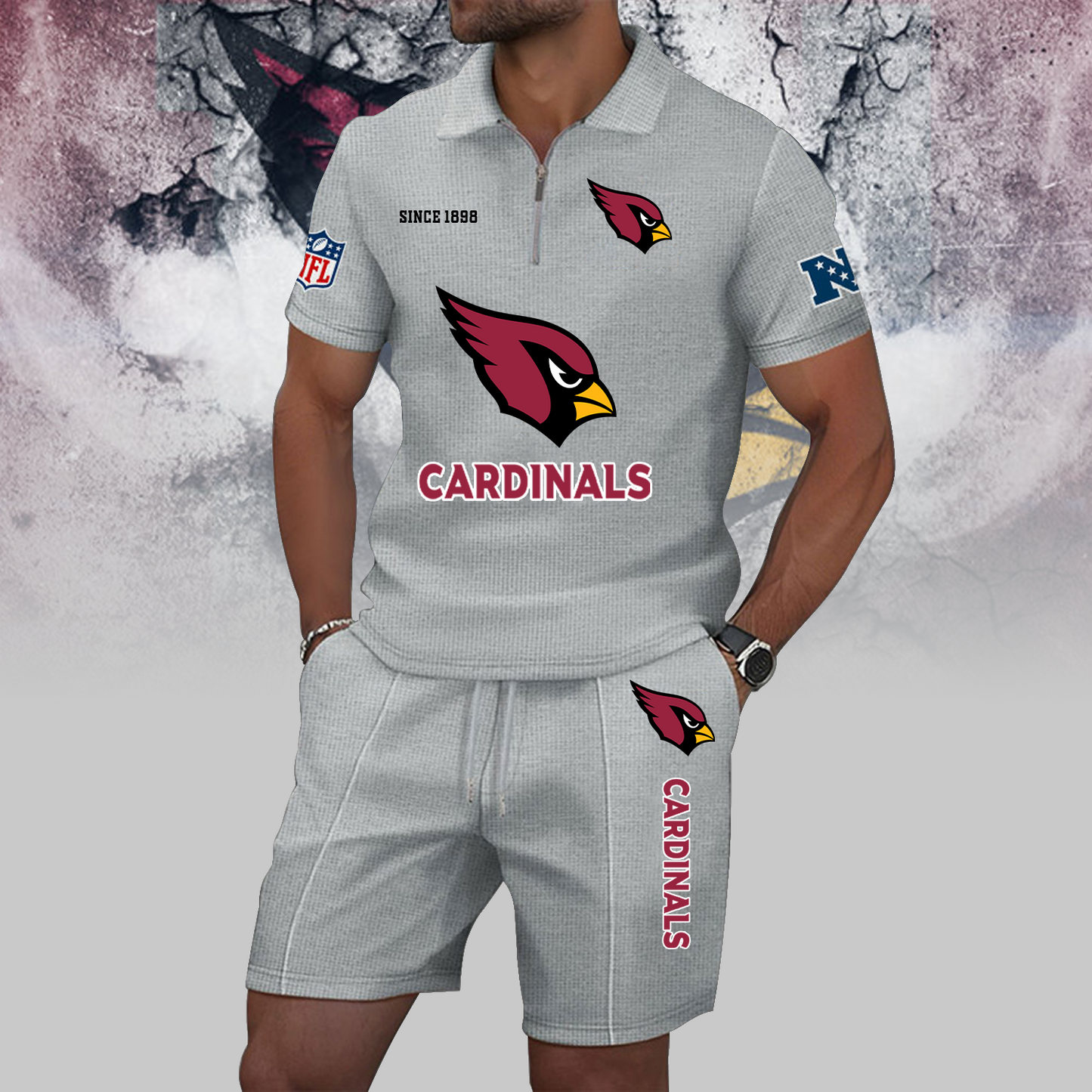 ARI x NFL Zip Polo Set DATND TANTD