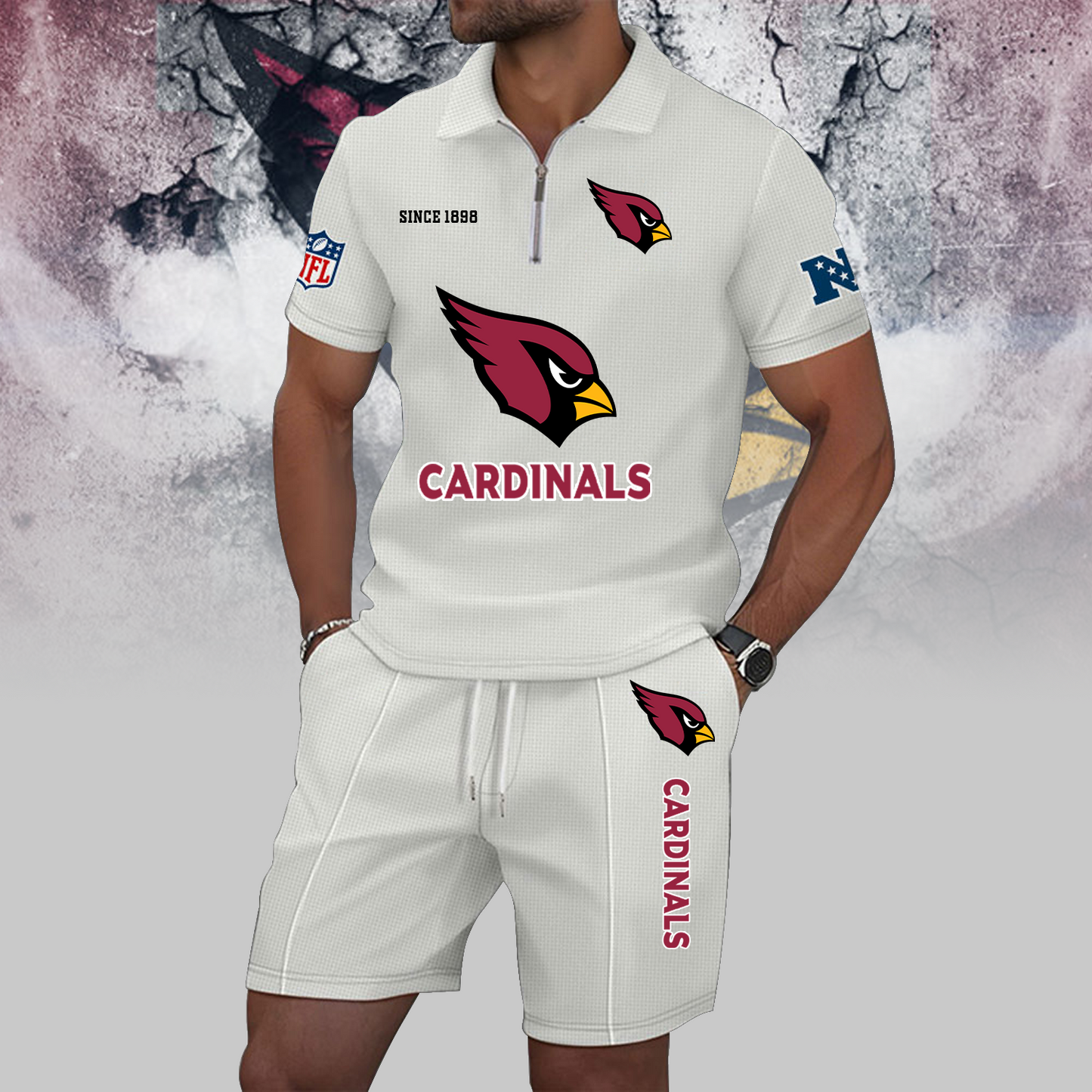 ARI x NFL Zip Polo Set DATND TANTD