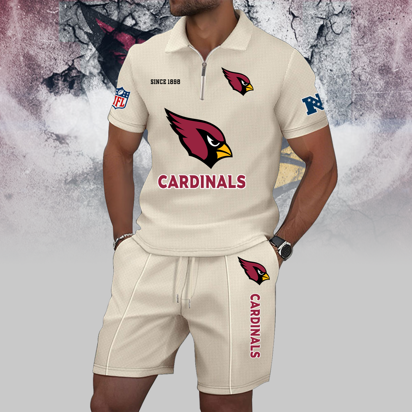 ARI x NFL Zip Polo Set DATND TANTD