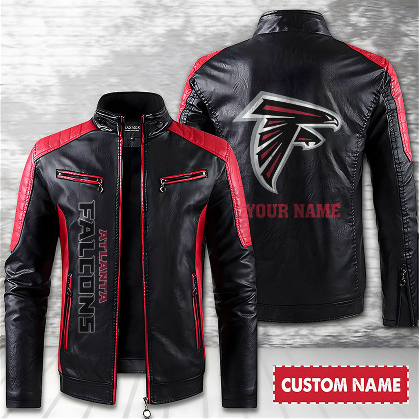 ATL American Football Men Leather Jacket Custom Any Name Gifts DatND DVT