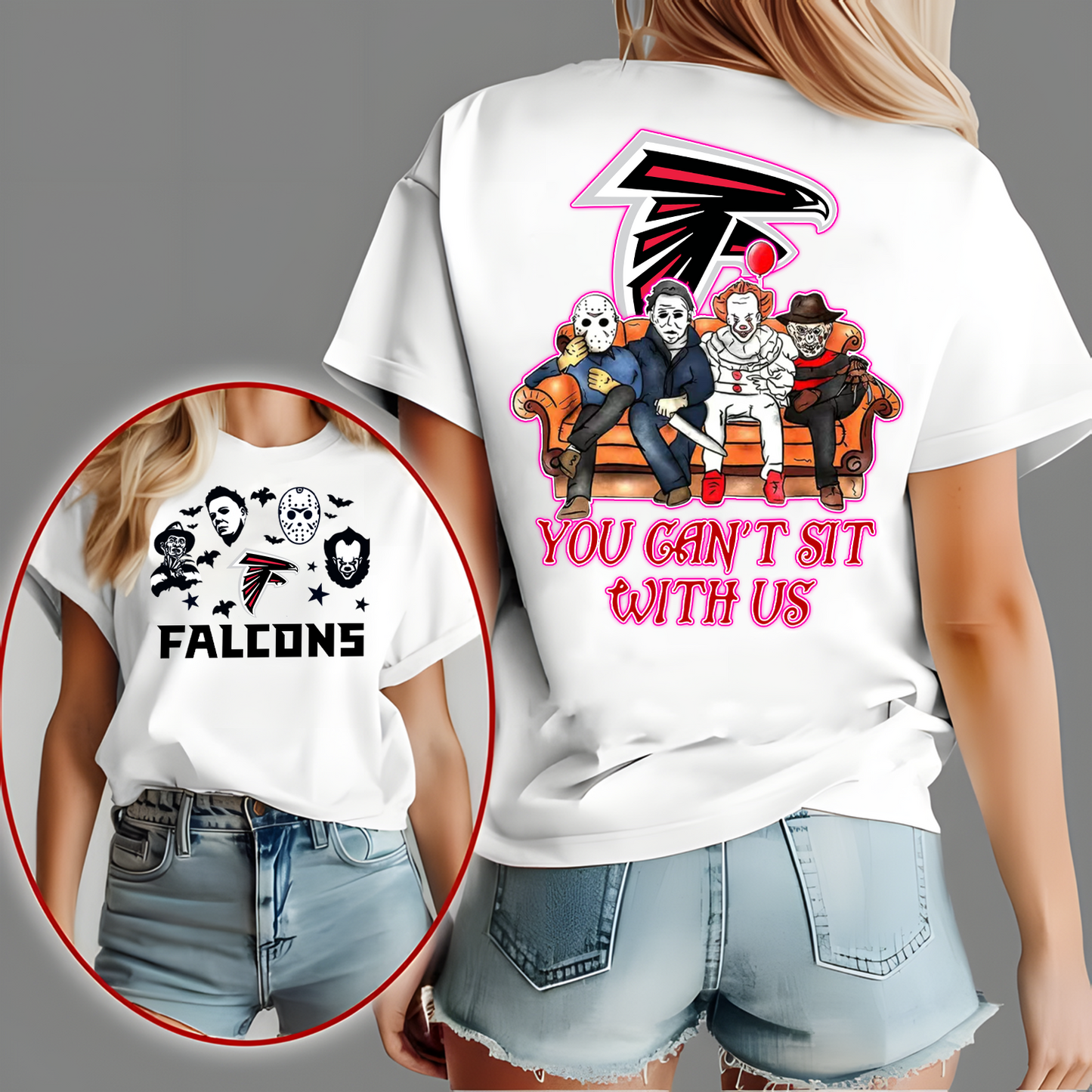 ATL x NFL Horror Movie Fan Shirt DatND DVT