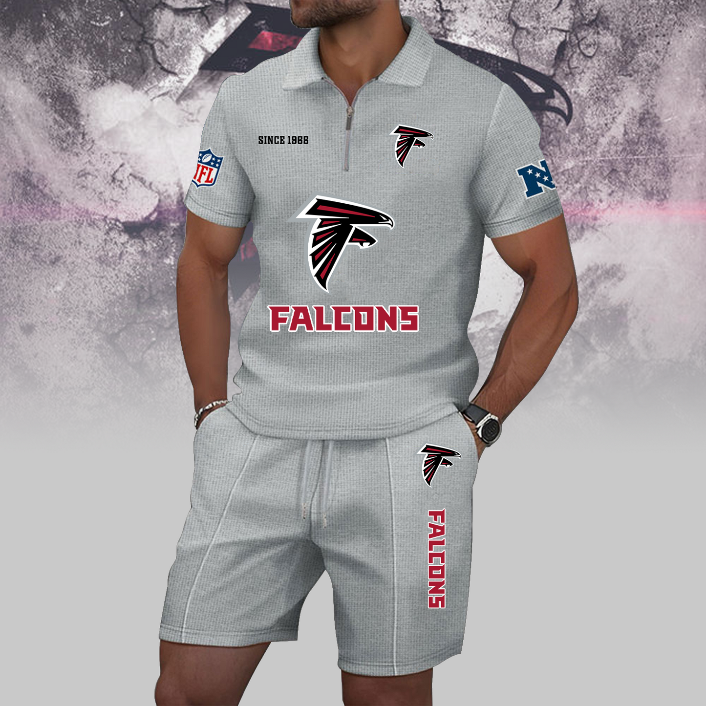 ATL x NFL Zip Polo Set DATND TANTD
