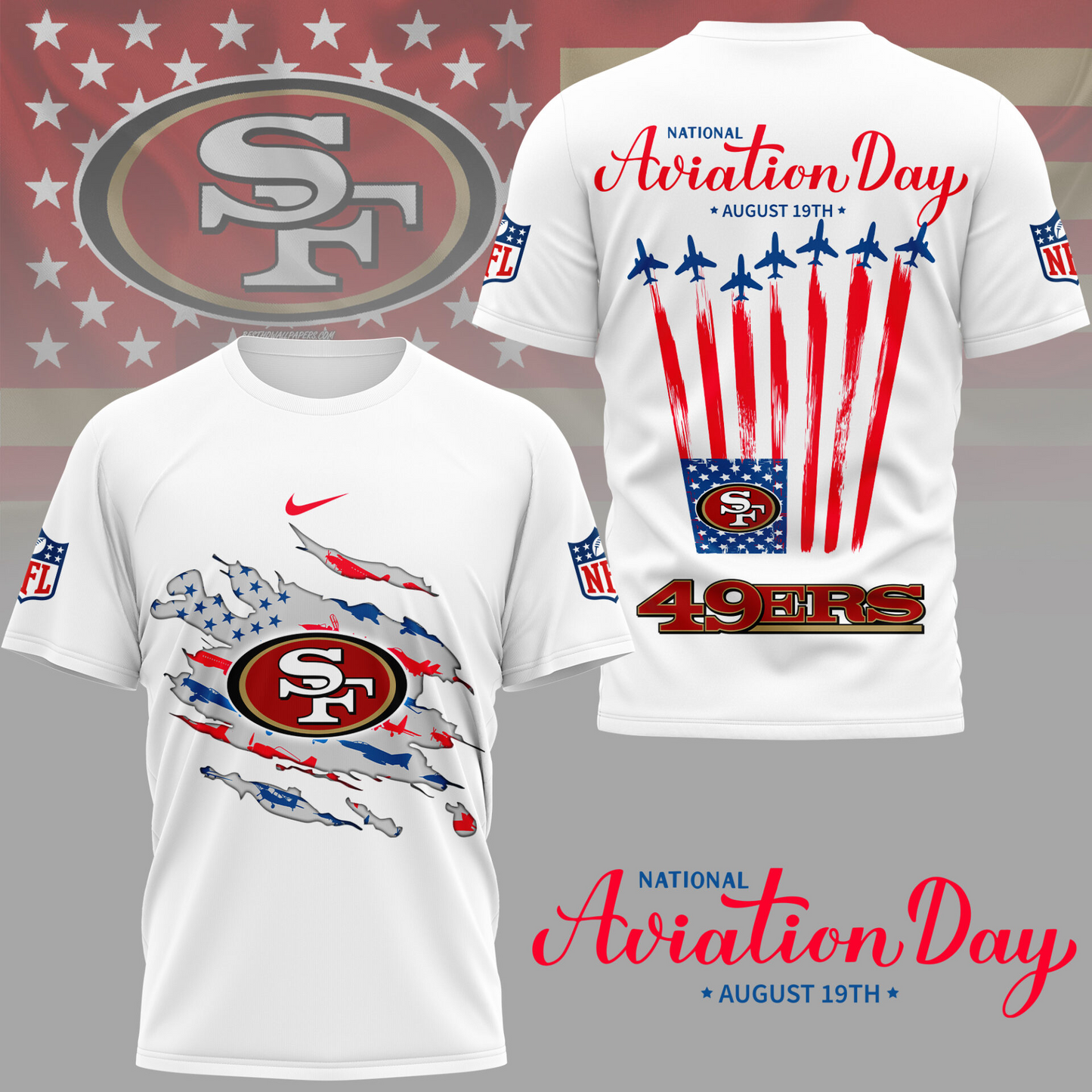 SF49 Premium National Aviation Day 3D Shirt DDT TTV