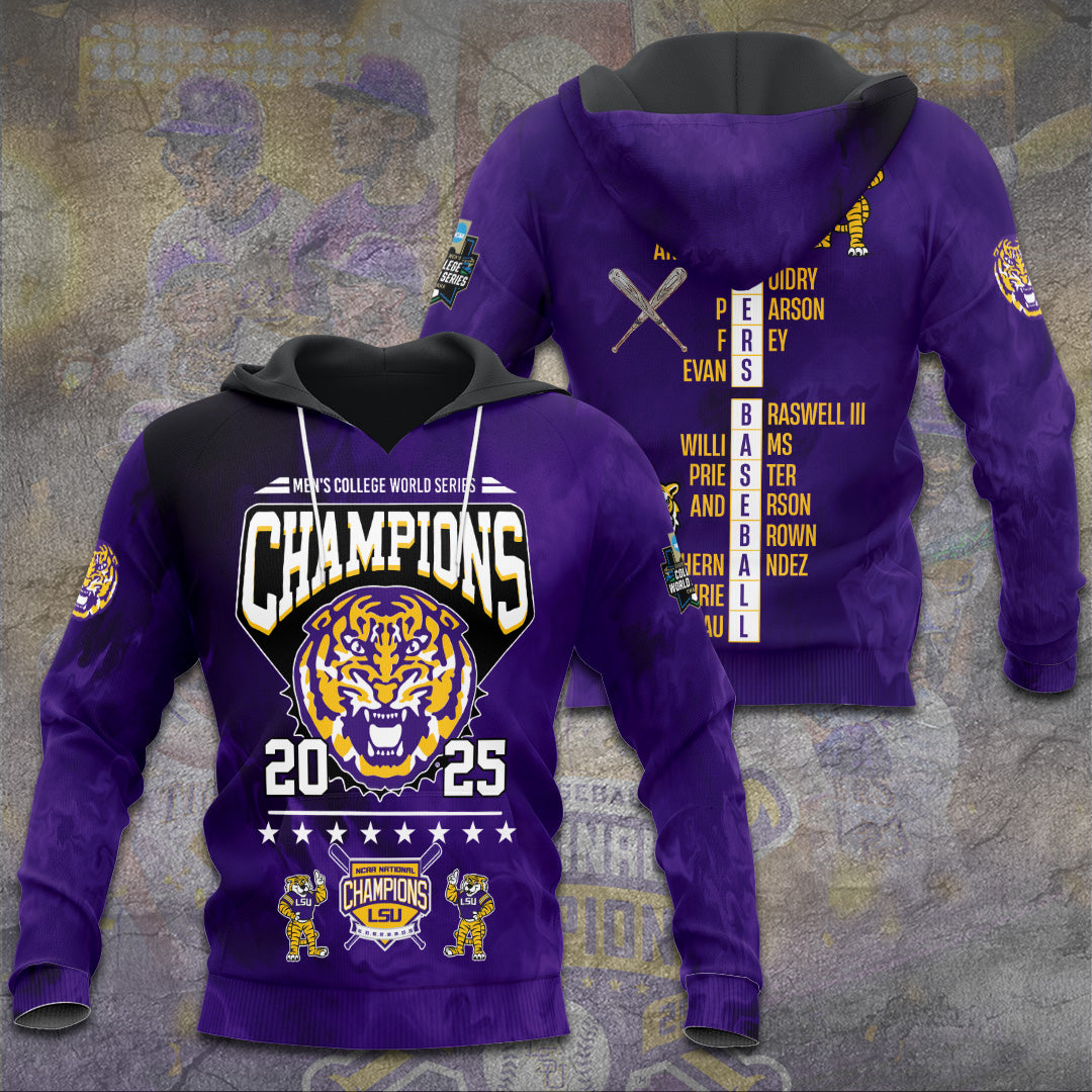LSU Wins 2025 DI Baseball National Championship V68 Shirt DDT CTND