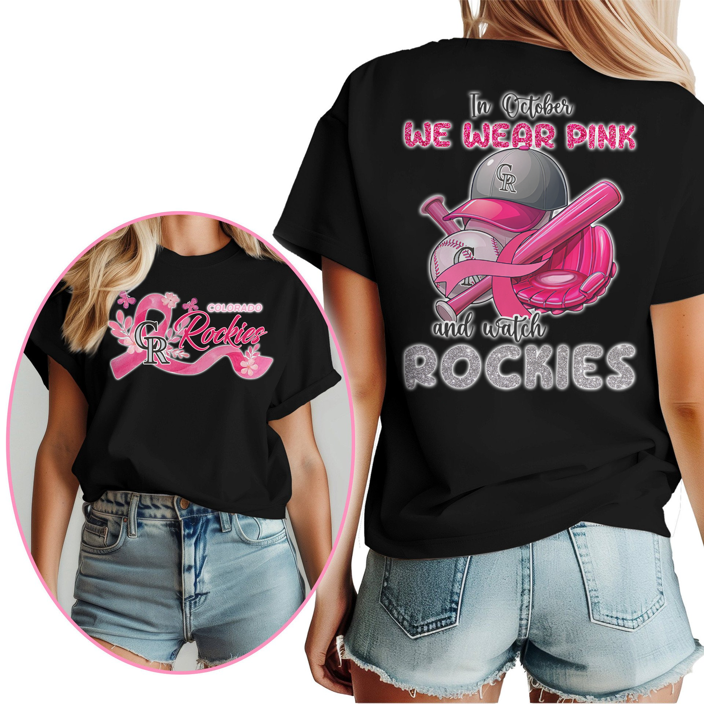 In October We Wear Pink And Watch MLB CR 2 Shirt DDT NTL