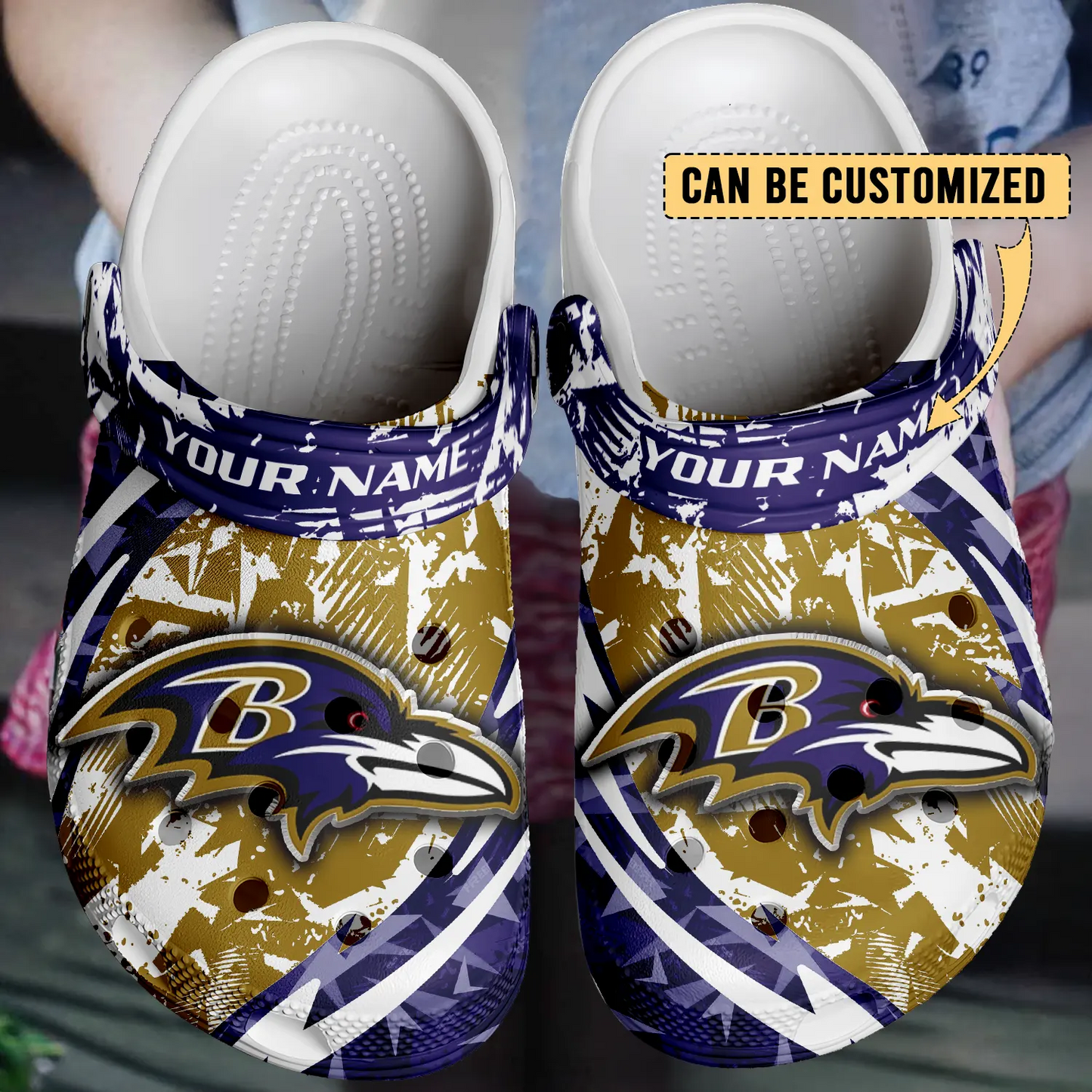 BAL x NFL Crocs Crocband Clogs Shoes DatND DVT