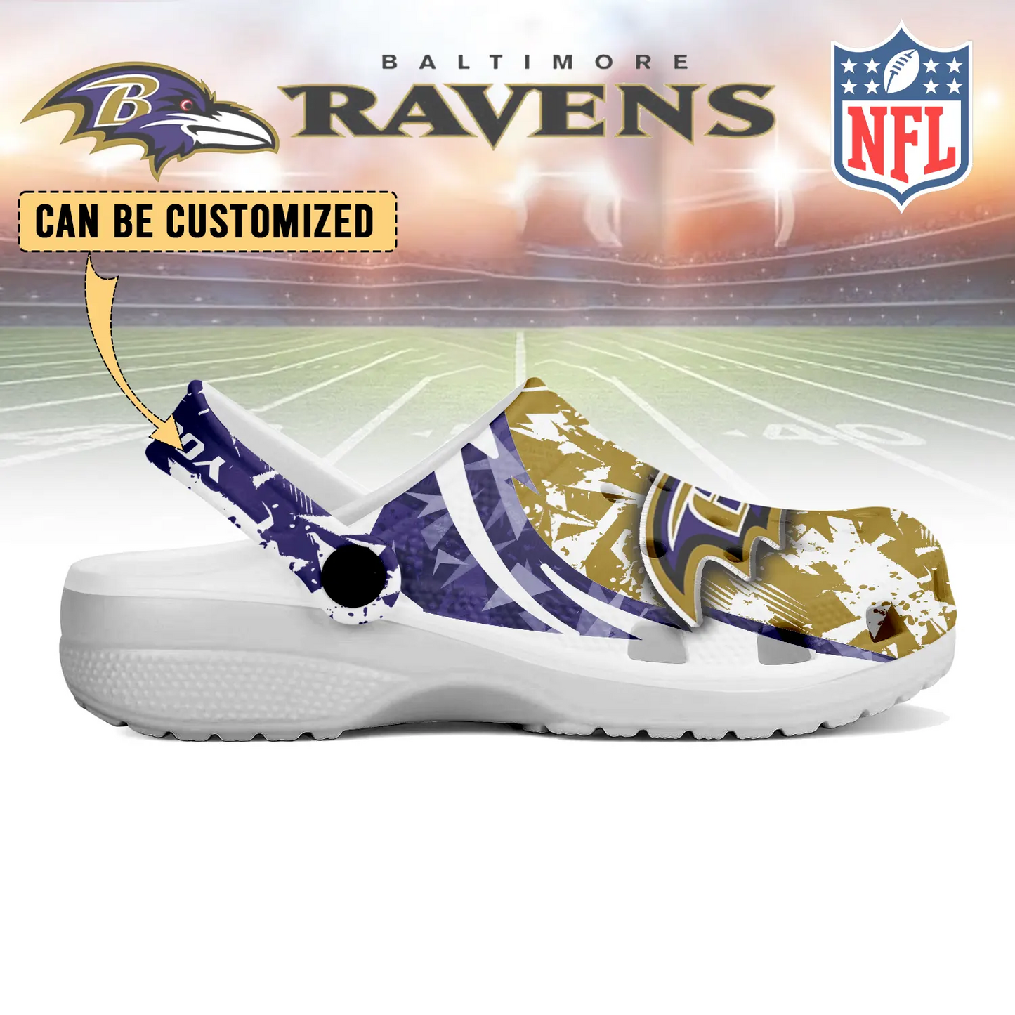 BAL x NFL Crocs Crocband Clogs Shoes DatND DVT