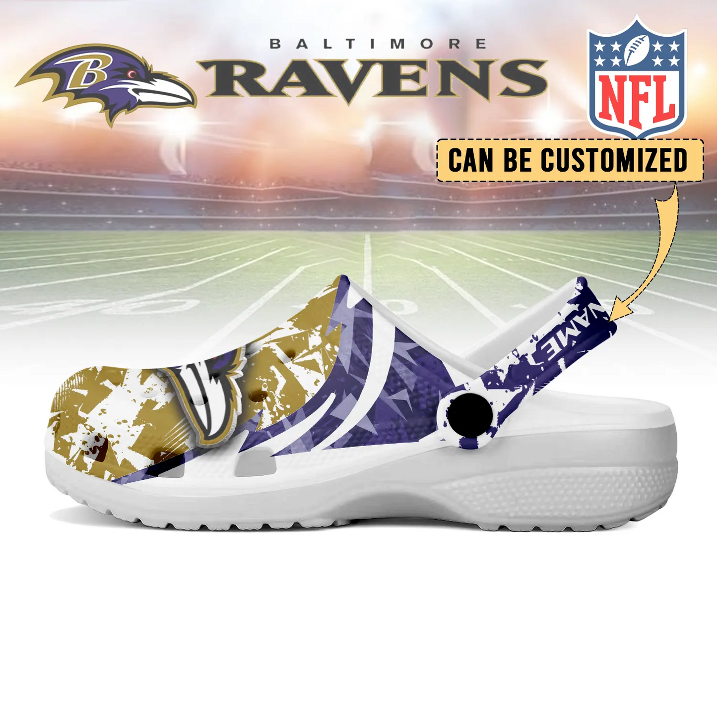 BAL x NFL Crocs Crocband Clogs Shoes DatND DVT
