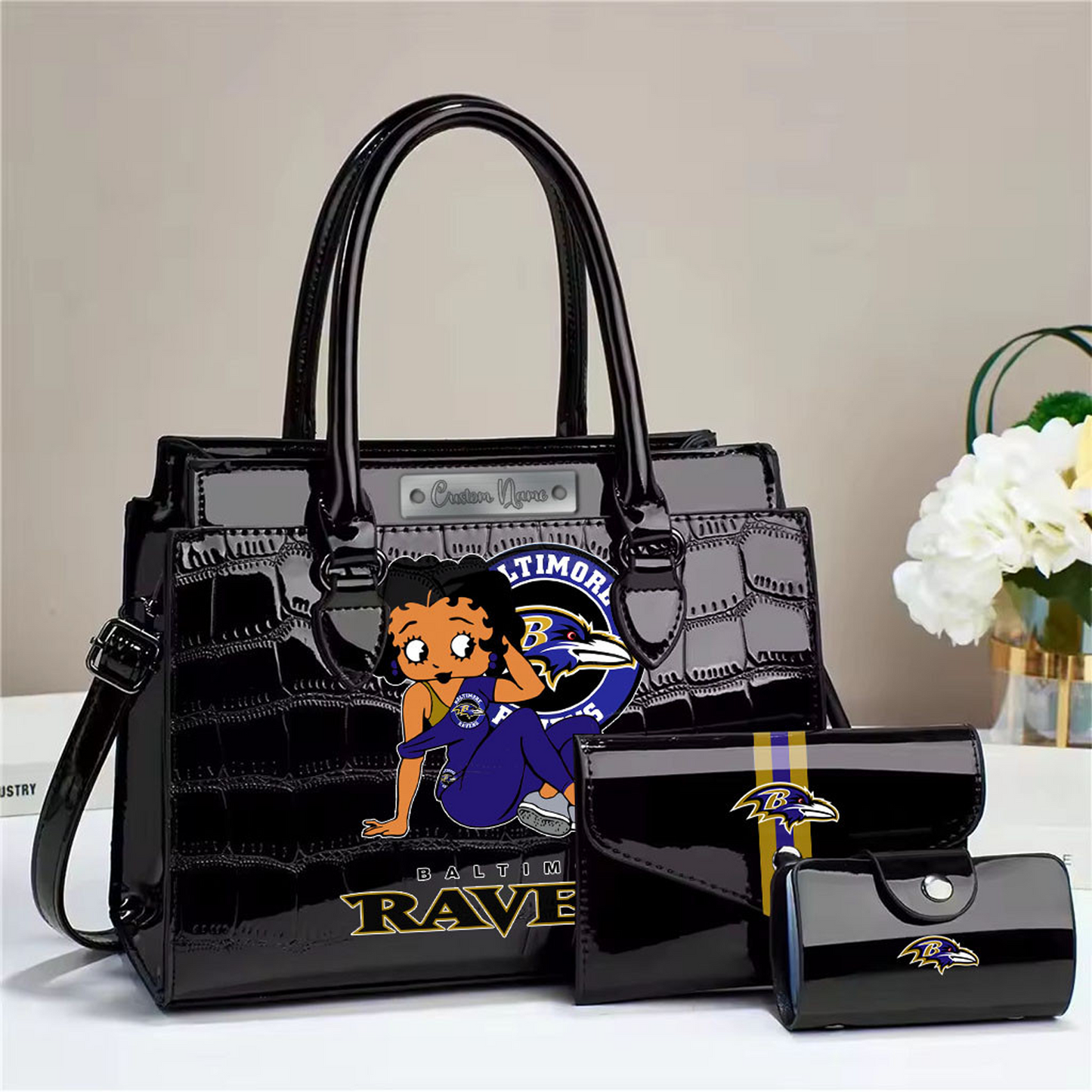 BAL Embossed three-piece handbag set DatND DVT