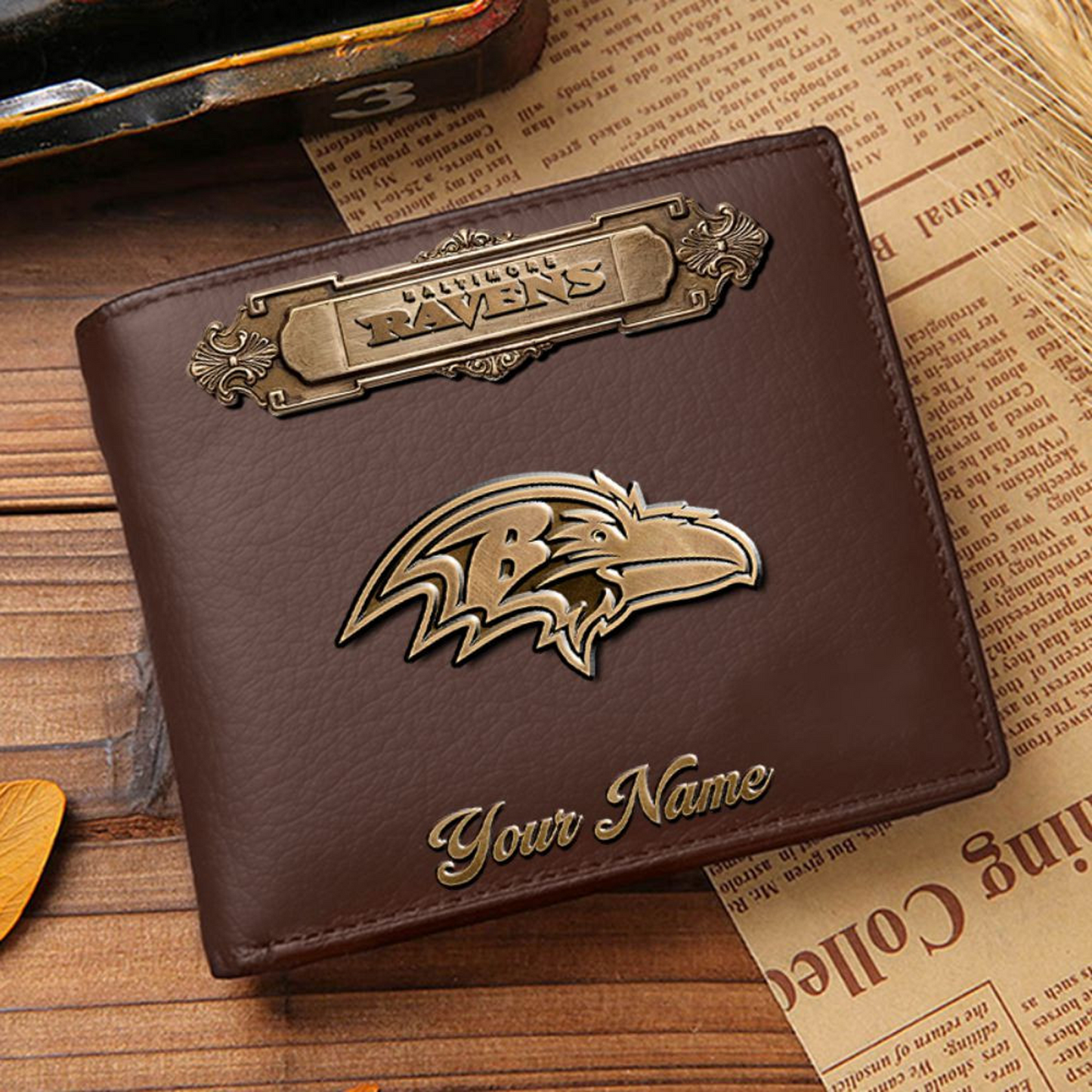 BAL x NFL Premium Leather Wallet DatND DVT
