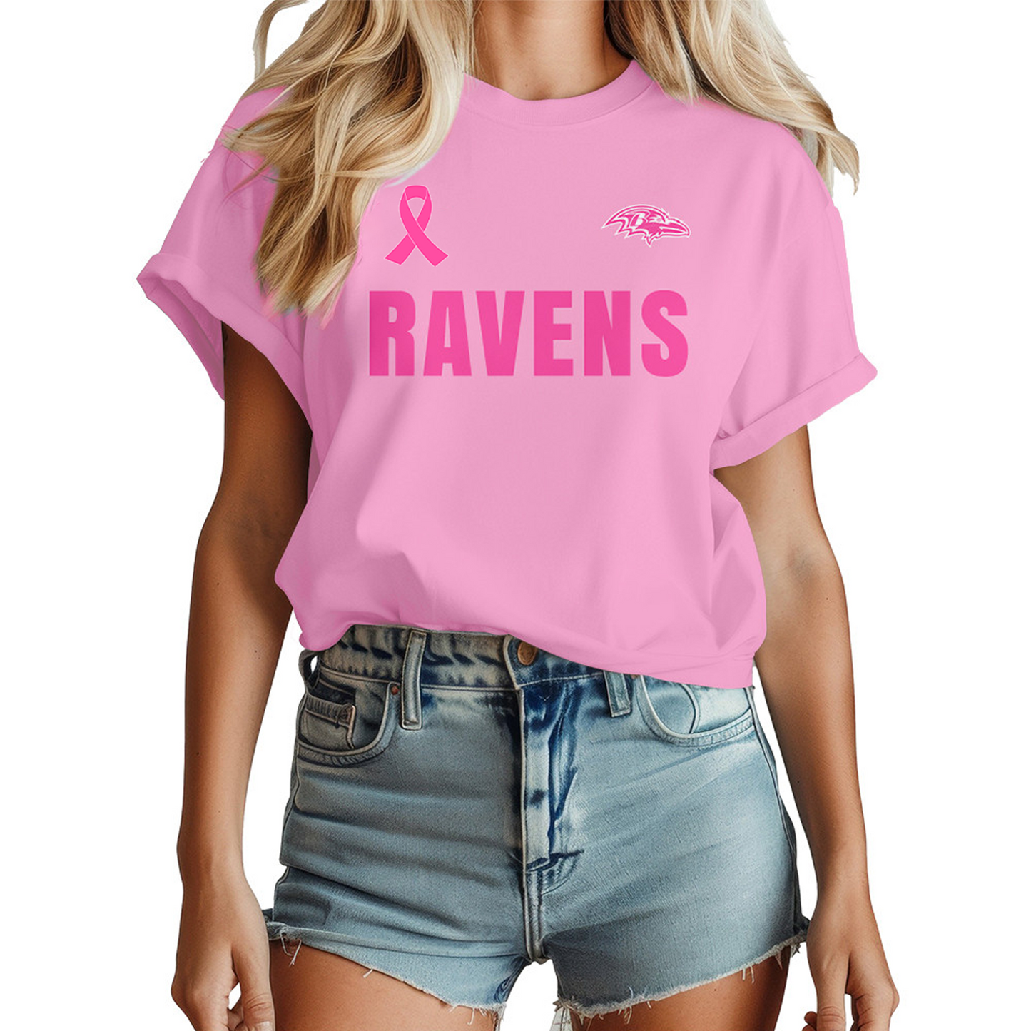 BAL x NFL Tackle Breast Cancer Premium 3D Shirt DATND TANTD