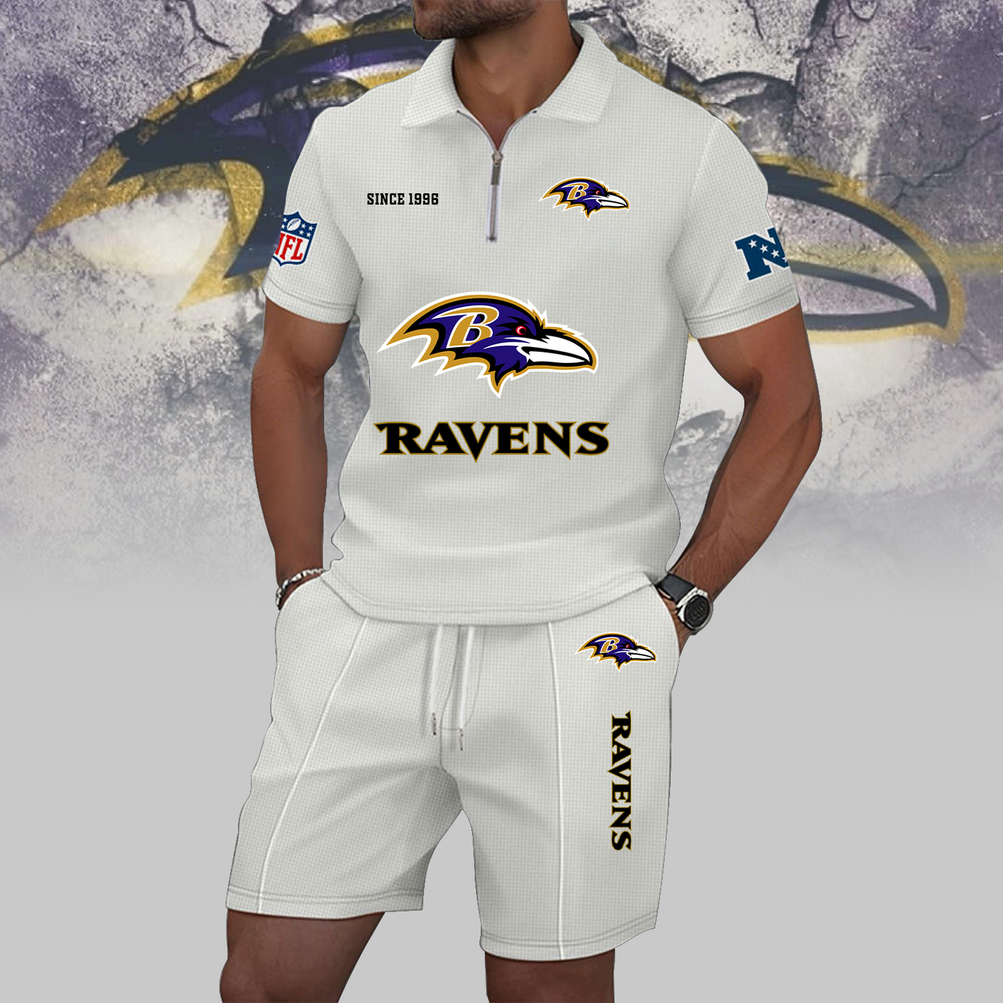 BAL x NFL Zip Polo Set DATND TANTD