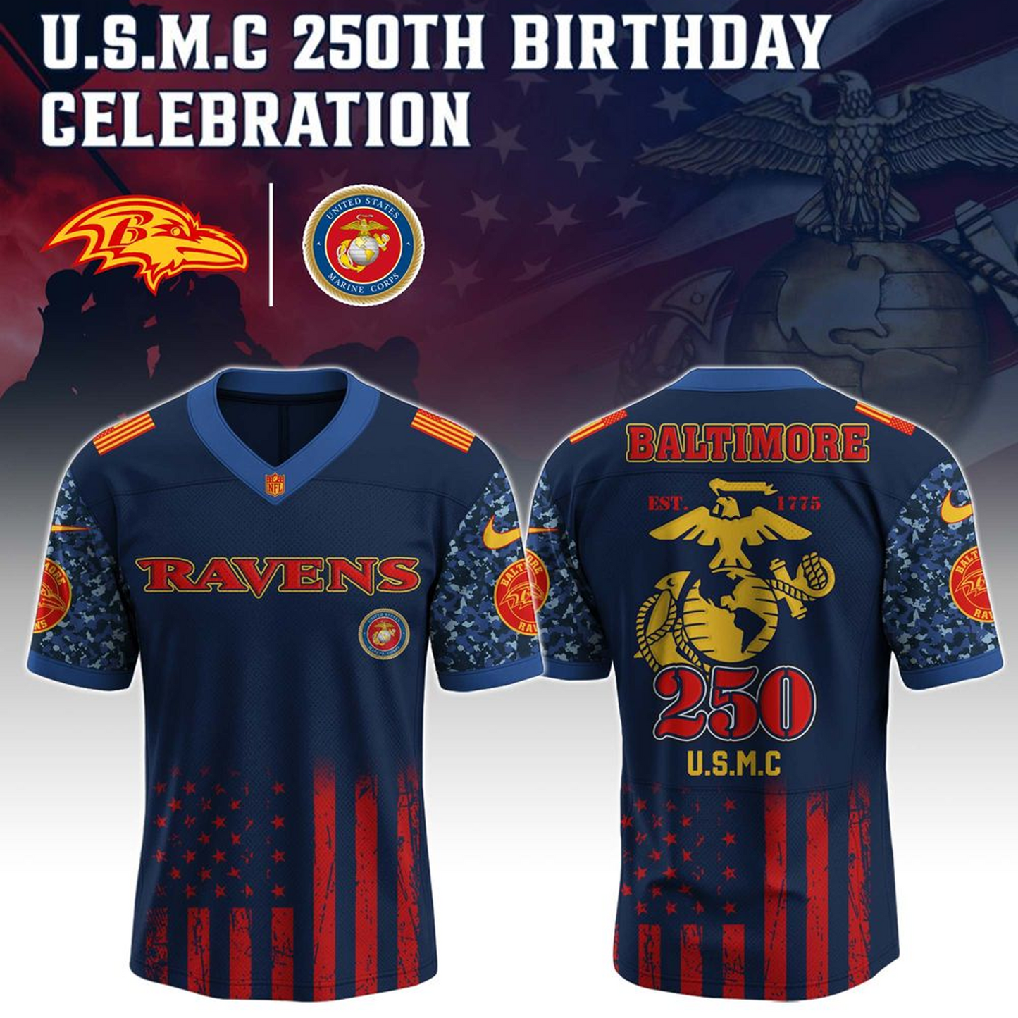 BAL x U.S.M.C 250th Birthday Celebration Jersey DatND DVT