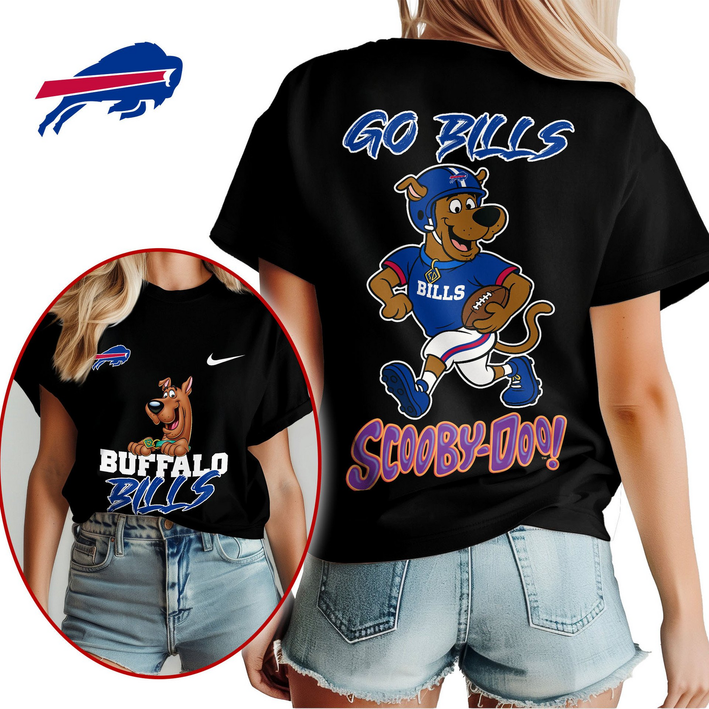 BB Premium NFL Scooby-Doo Fan Women‘s Shirt DDT CTND