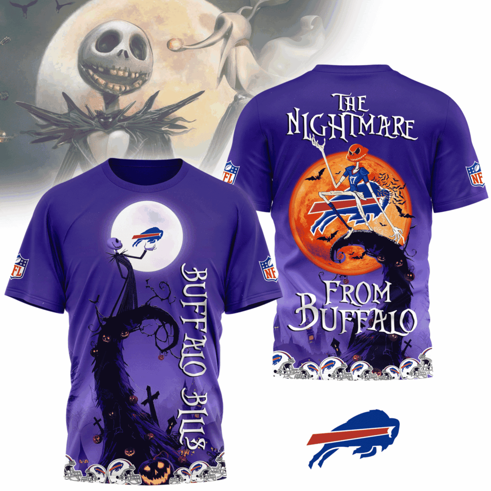 BB Premium NFL X Halloween The Nightmare 3D Shirt DDT CTND