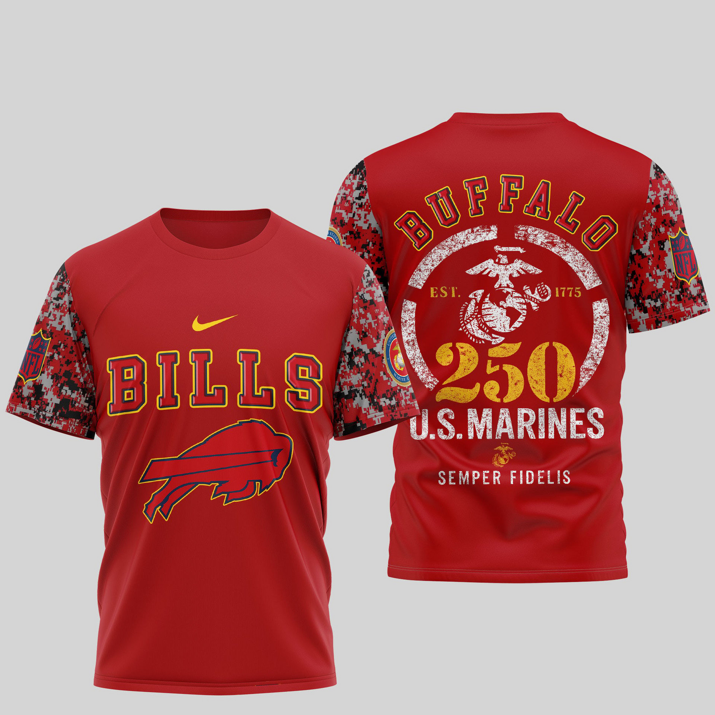 BB Premium U.S.M.C 250 Years Semper Fi 3D Shirt DDT TTV