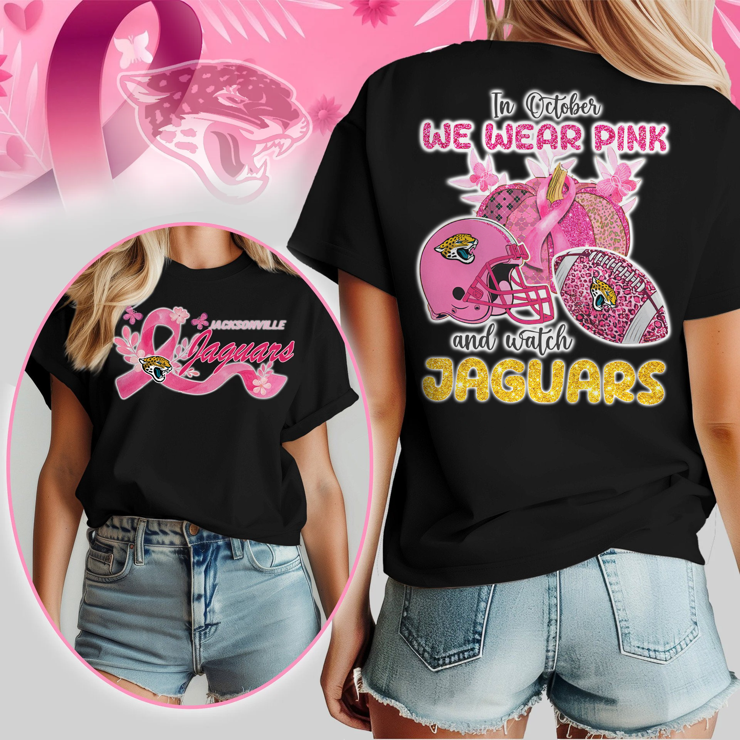 In October We Wear Pink And Watch JJ Shirt DDT NTL