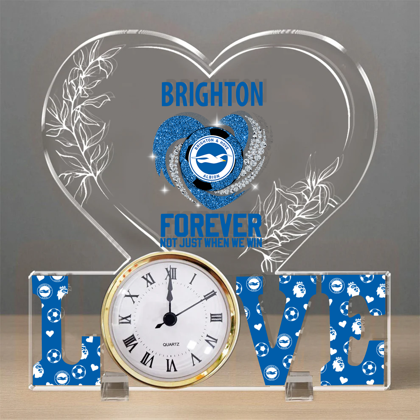 BHA x EPL Forever Not Just When We Win Acrylic Clock DatND ThuongND