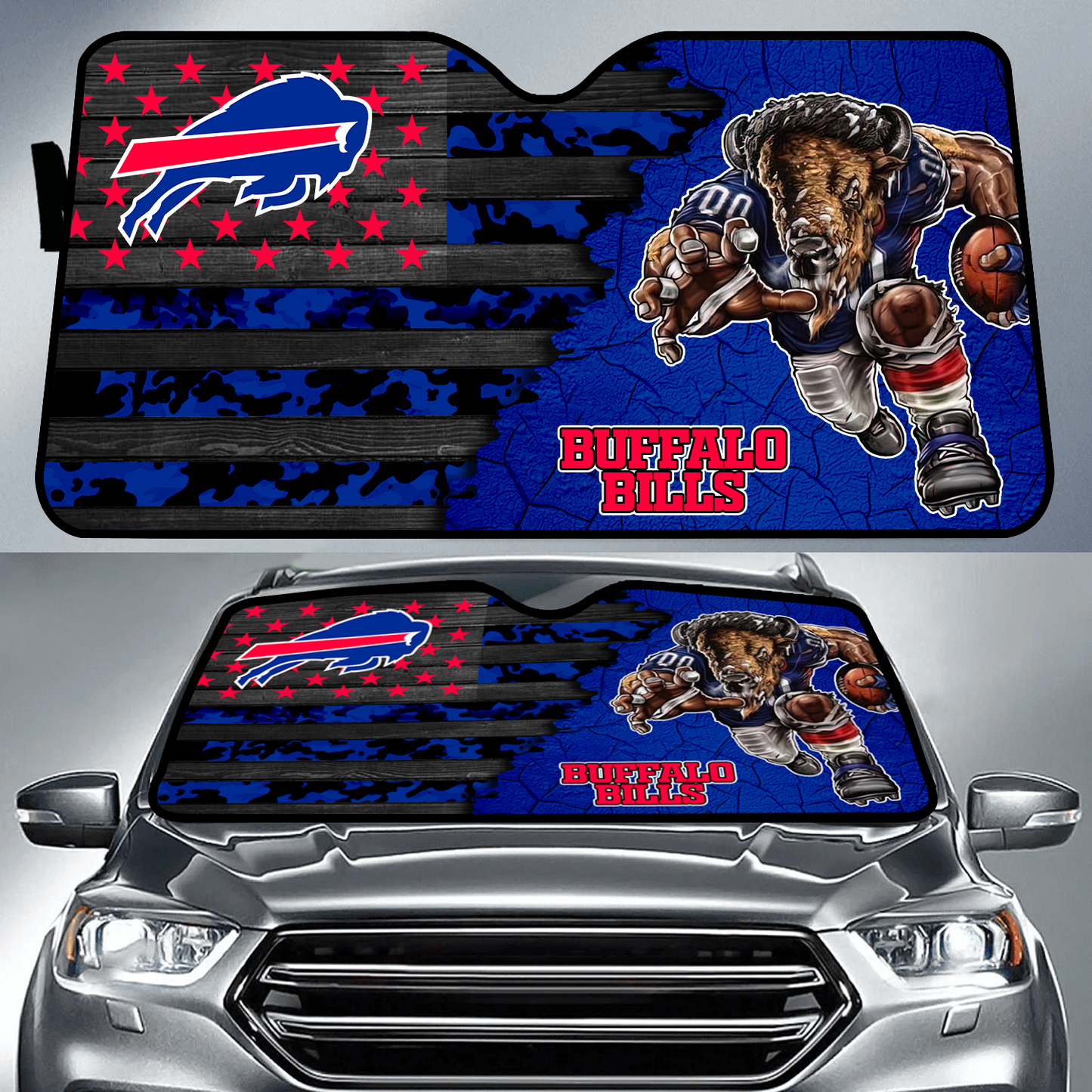 BILL x NFL Personalized Auto Sun Shade DATND TANTD