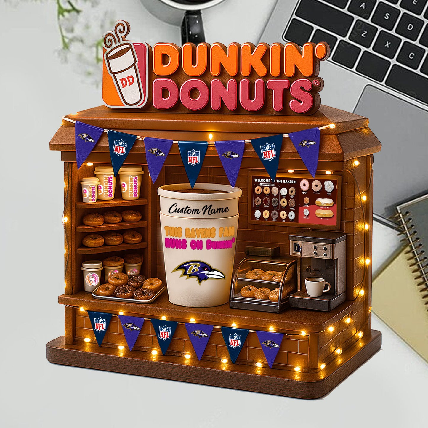 BR Acrylic Block - NFL x Dunkin Donuts Gift For Fans DDT CTND