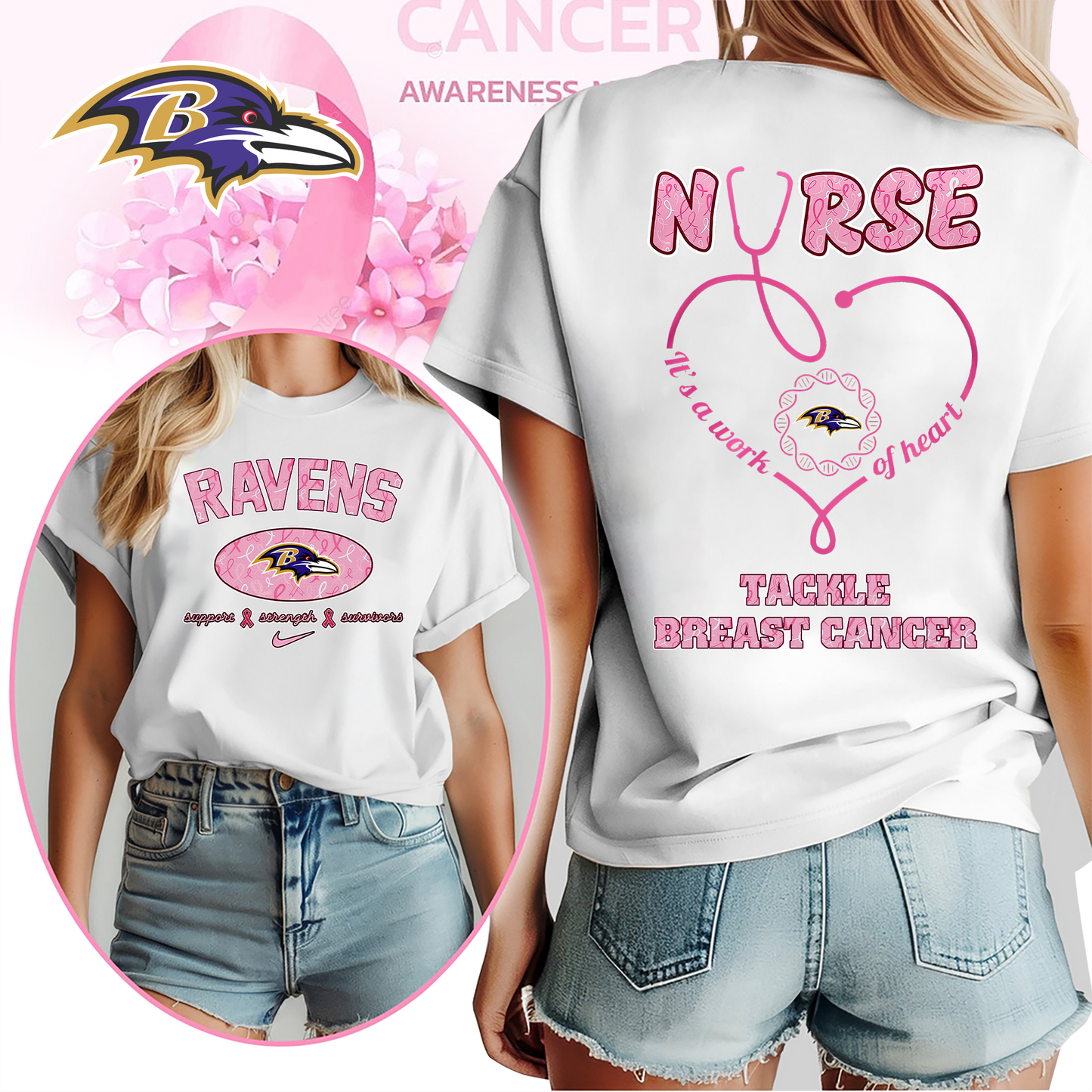 BR Nurse Tackle Breast Cancer 3D Shirt DDT CTND